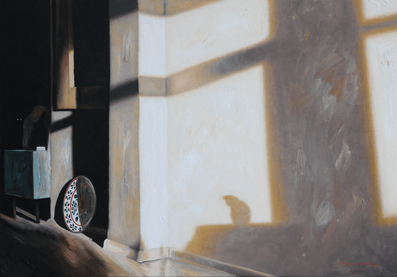 Наблюдающий . Original modern art painting
