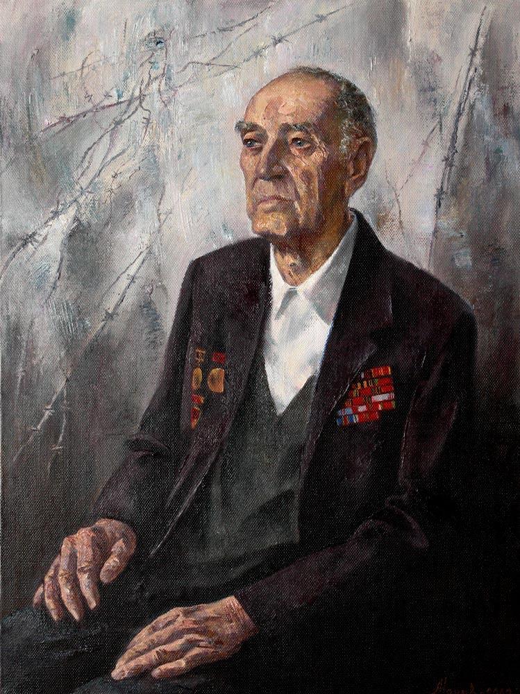 Veteran of the Great Patriotic
War Kusnycin G.I.. Original modern art painting