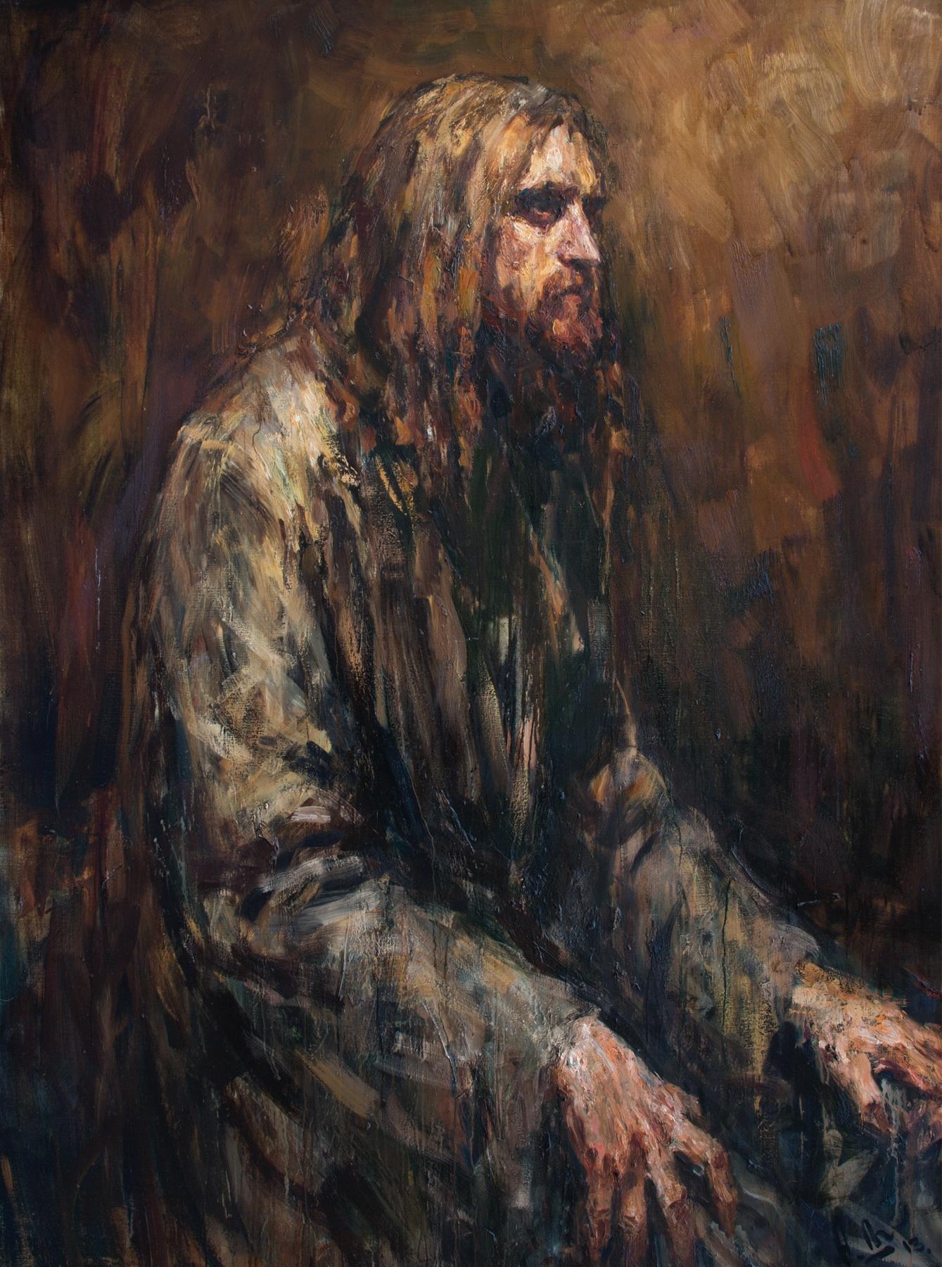 祈祷圣杯。. Original modern art painting