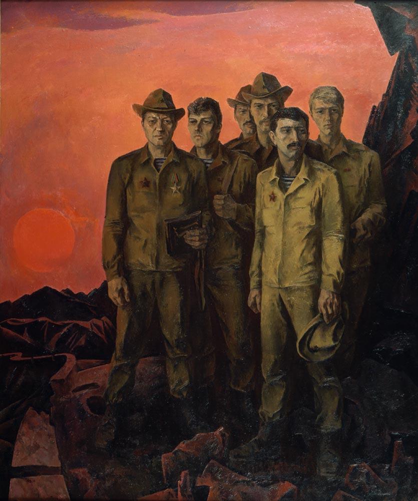 苏联士兵。 阿夫加尼斯坦 1983. Original modern art painting