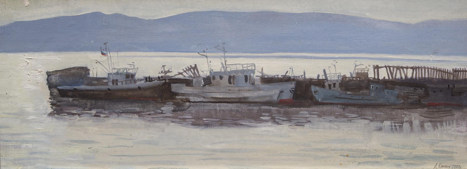 Old berth. Original modern art painting