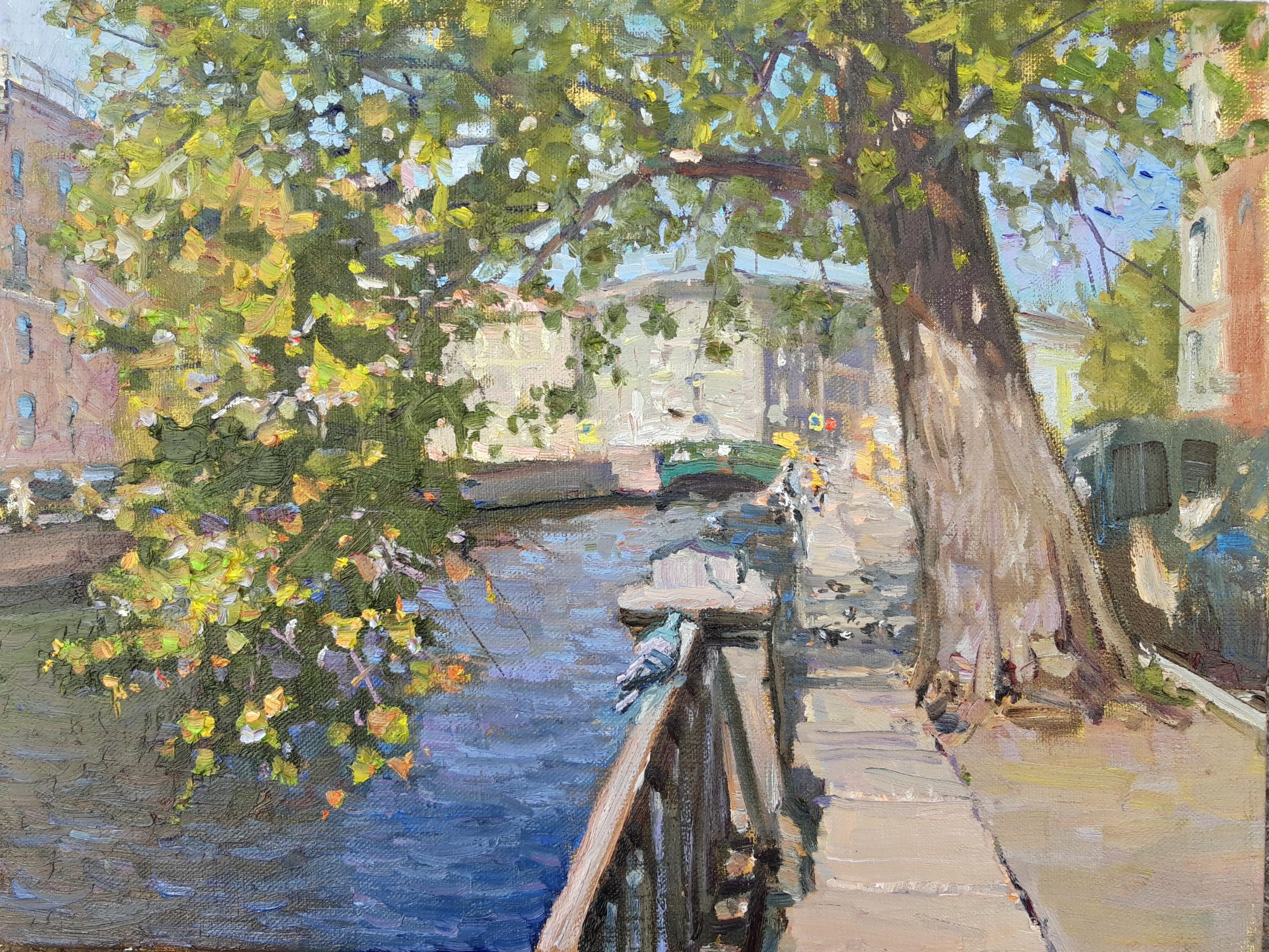 Городская суета. Original modern art painting