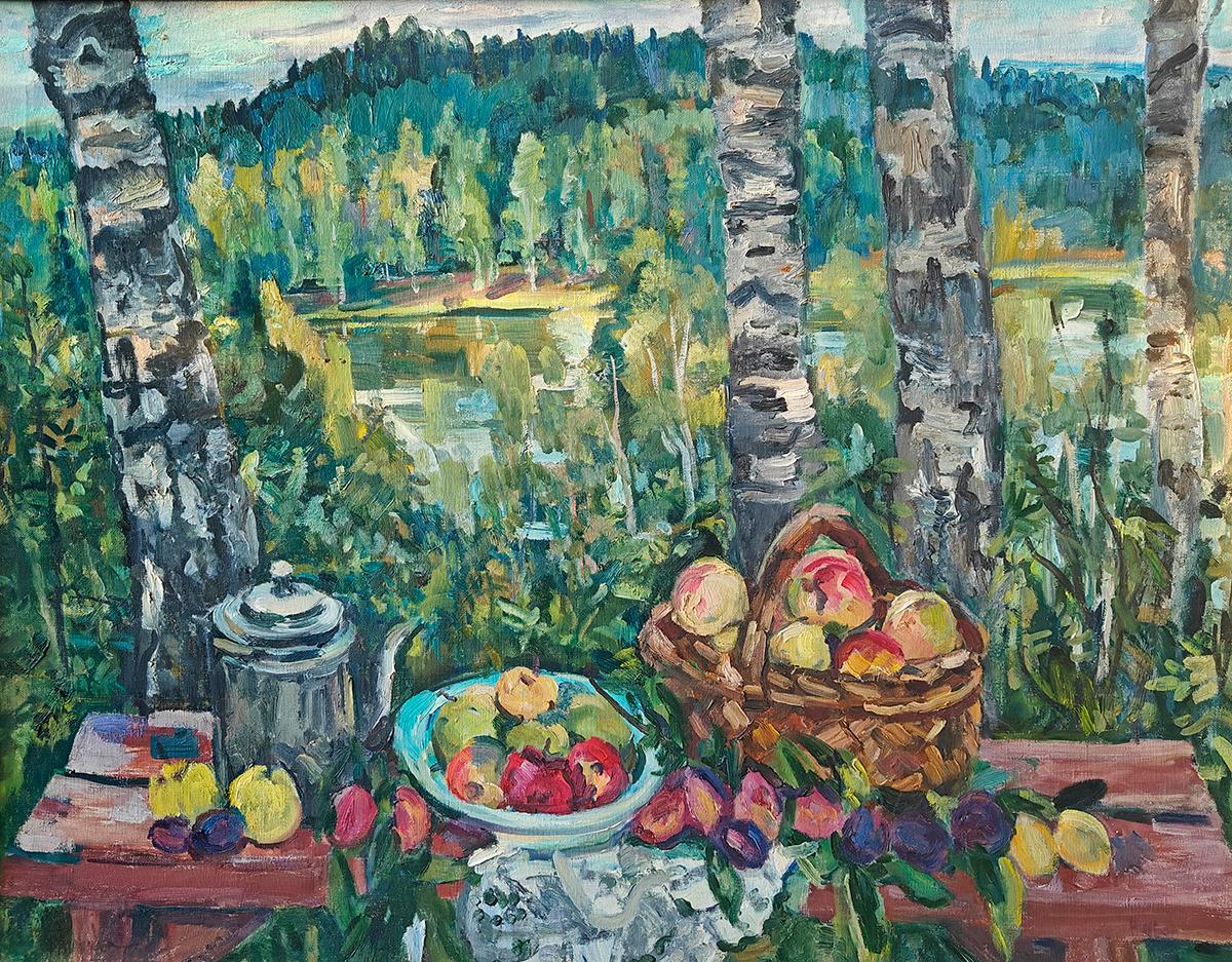 Натюрморт у озера Юкки  2011 г. Original modern art painting