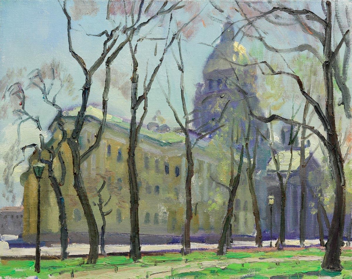 Aleksandrovsky garden. Original modern art painting