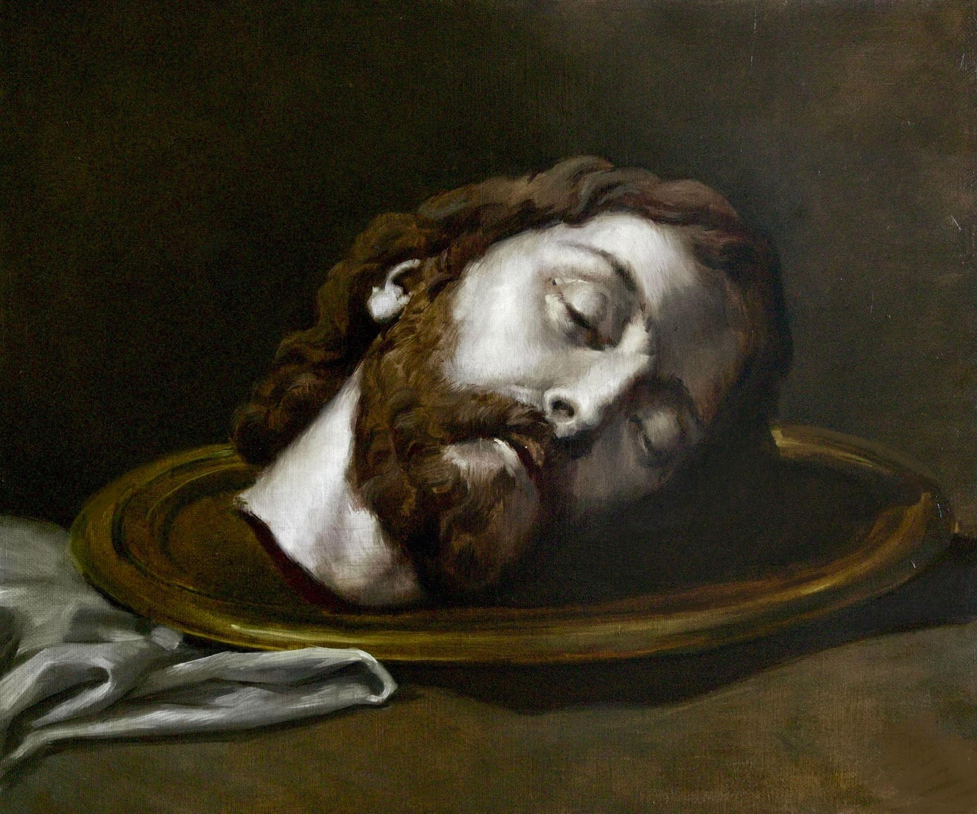 Голова Иоана Крестителя . Original modern art painting