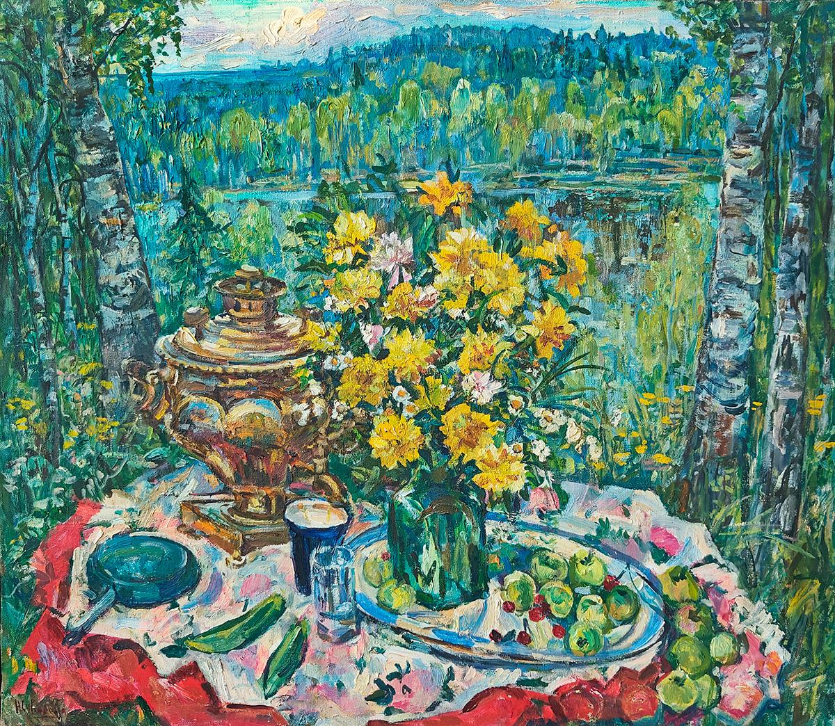 Завтрак на траве 2005 г. Original modern art painting