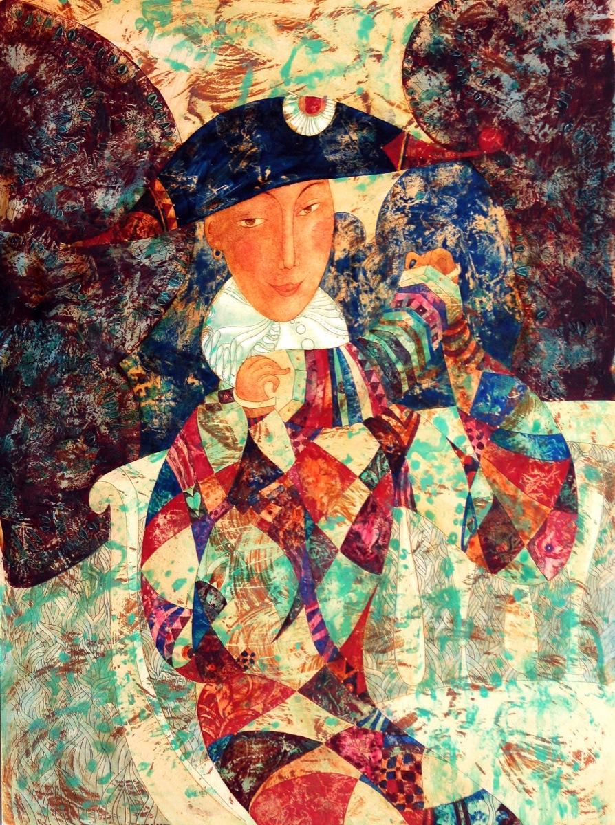 Harlequin. Original modern art painting