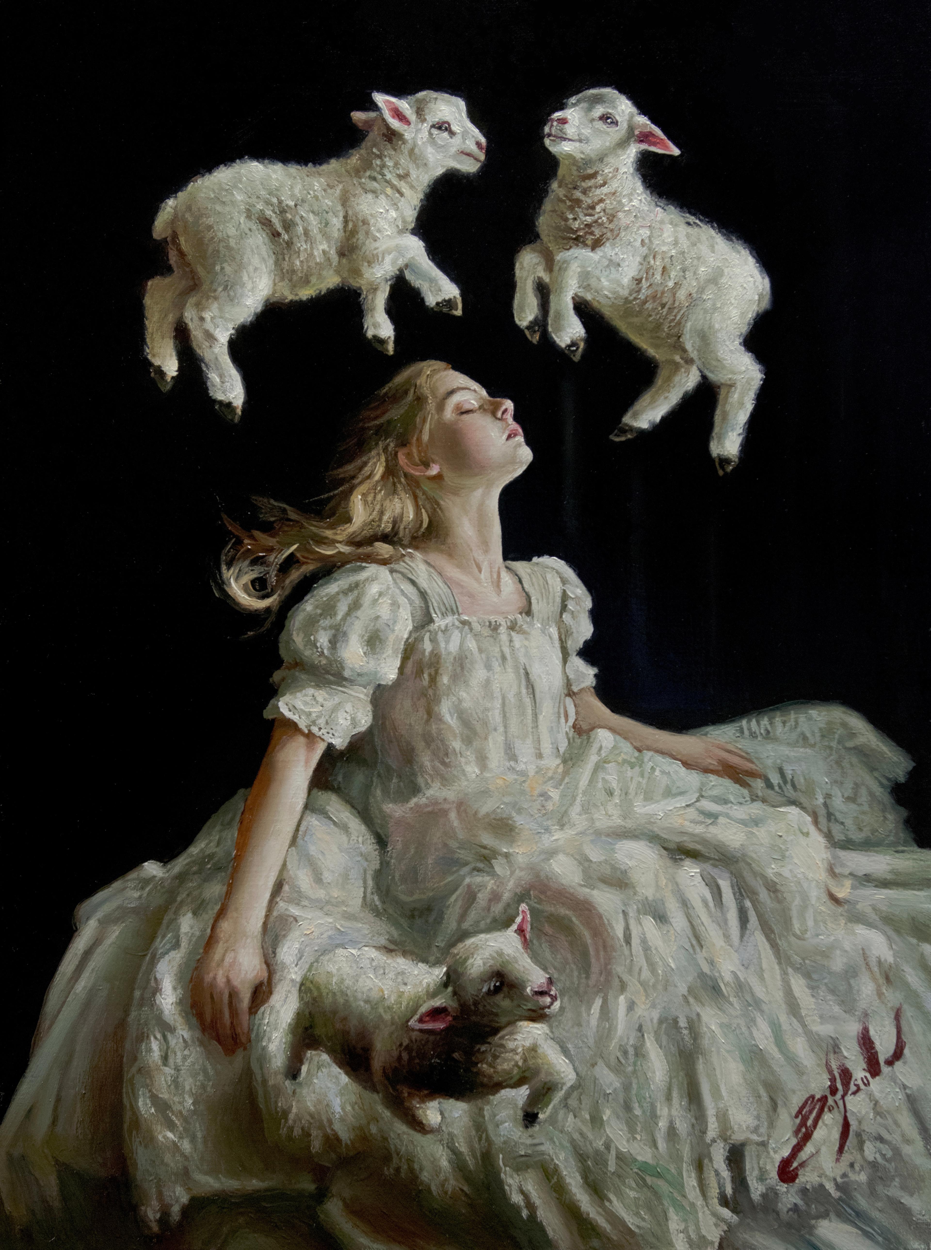 "Once awake.". Original modern art painting
