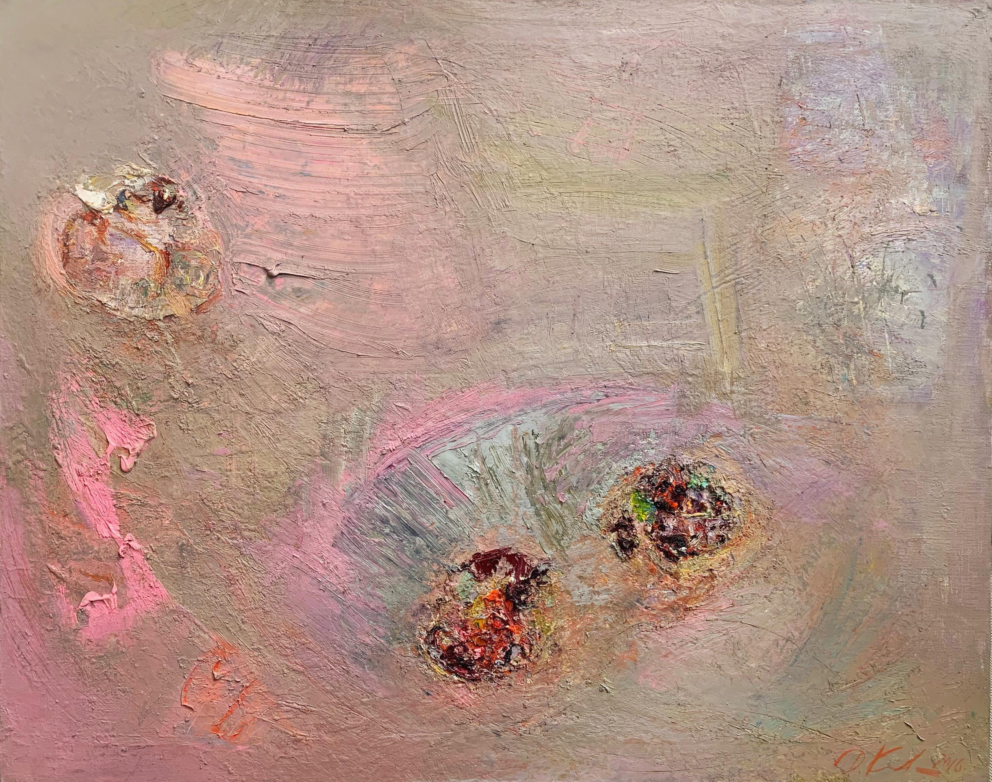 Color of pomegranate . Original modern art painting