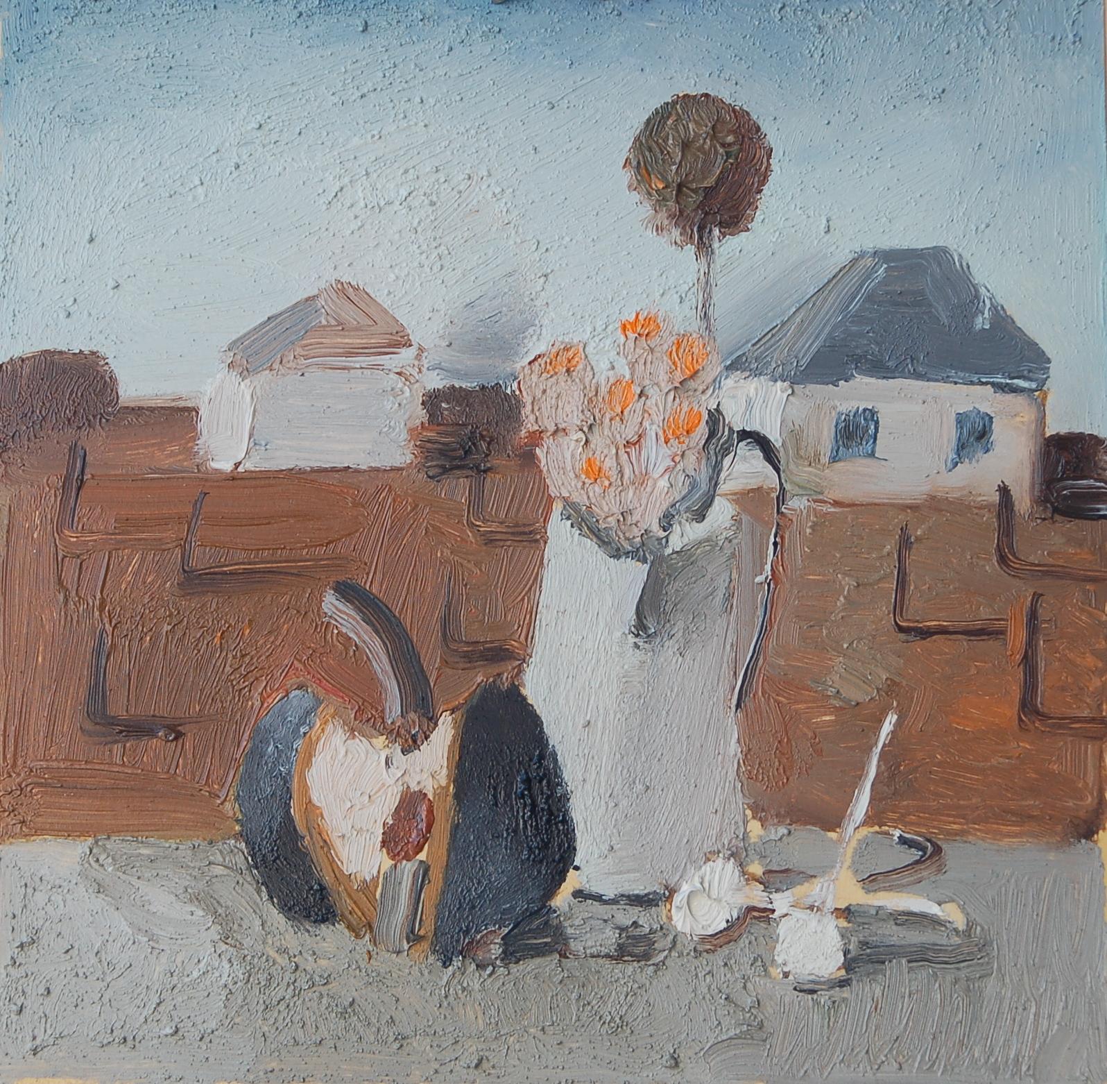 Country still life. Original modern art painting