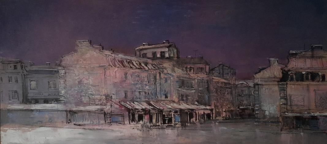 Apraksin yard. Original modern art painting