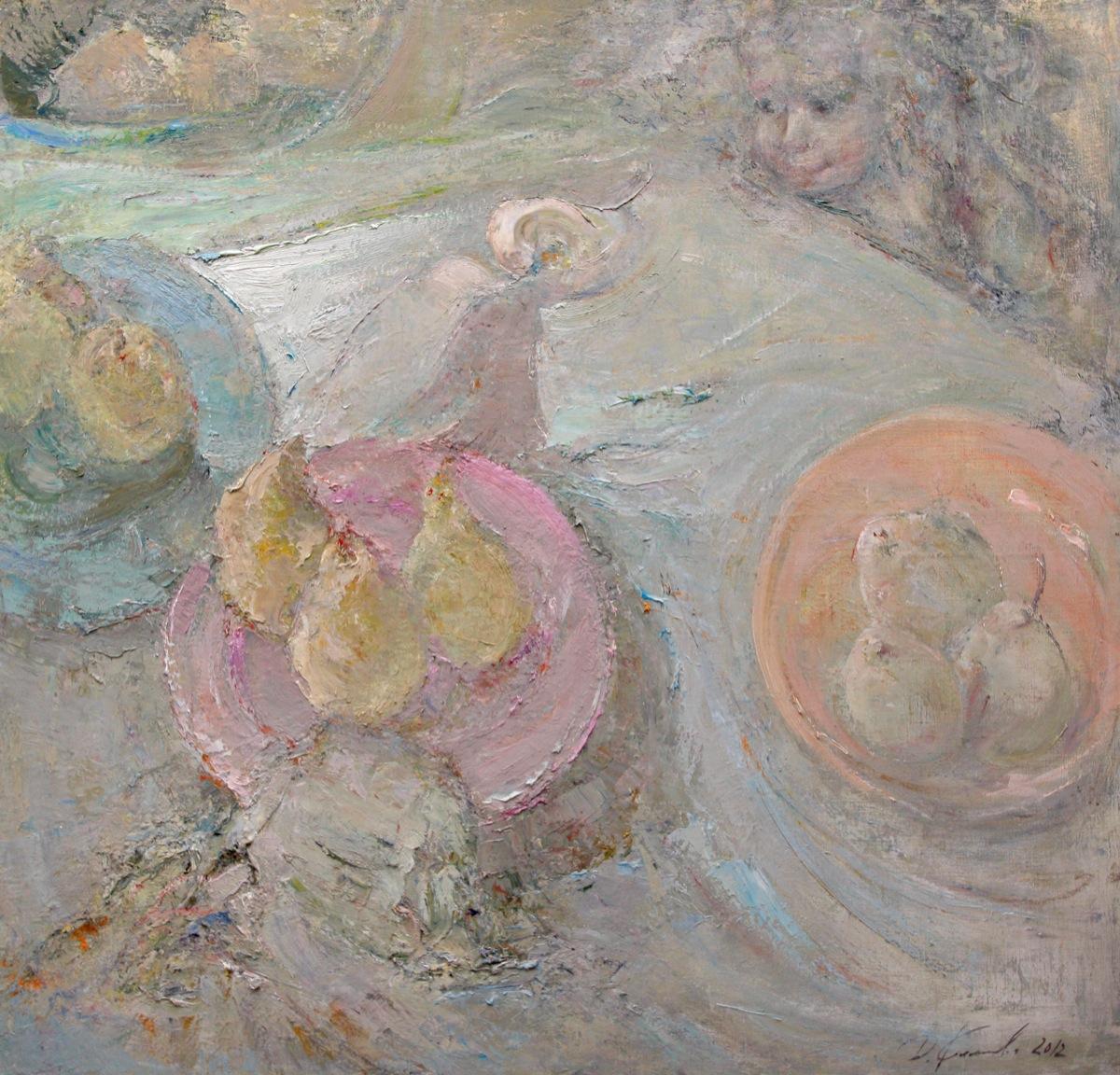 Christmas angel. Original modern art painting