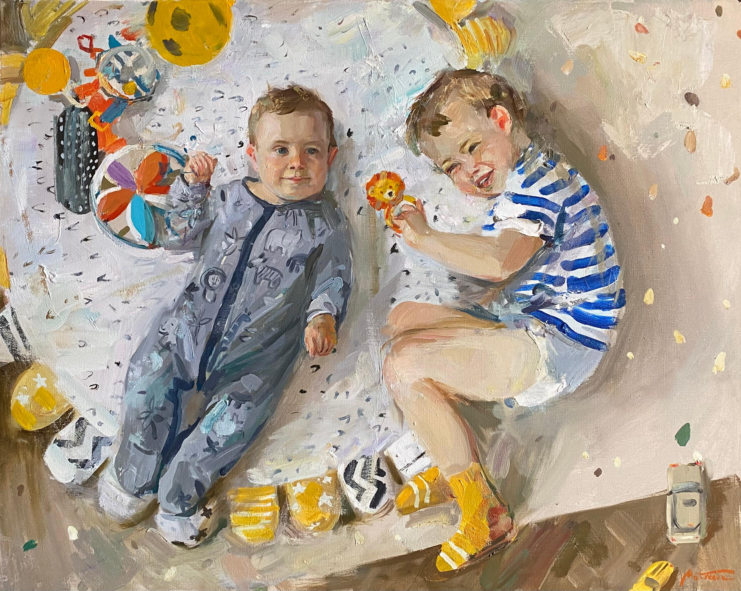 Cousins. Original modern art painting