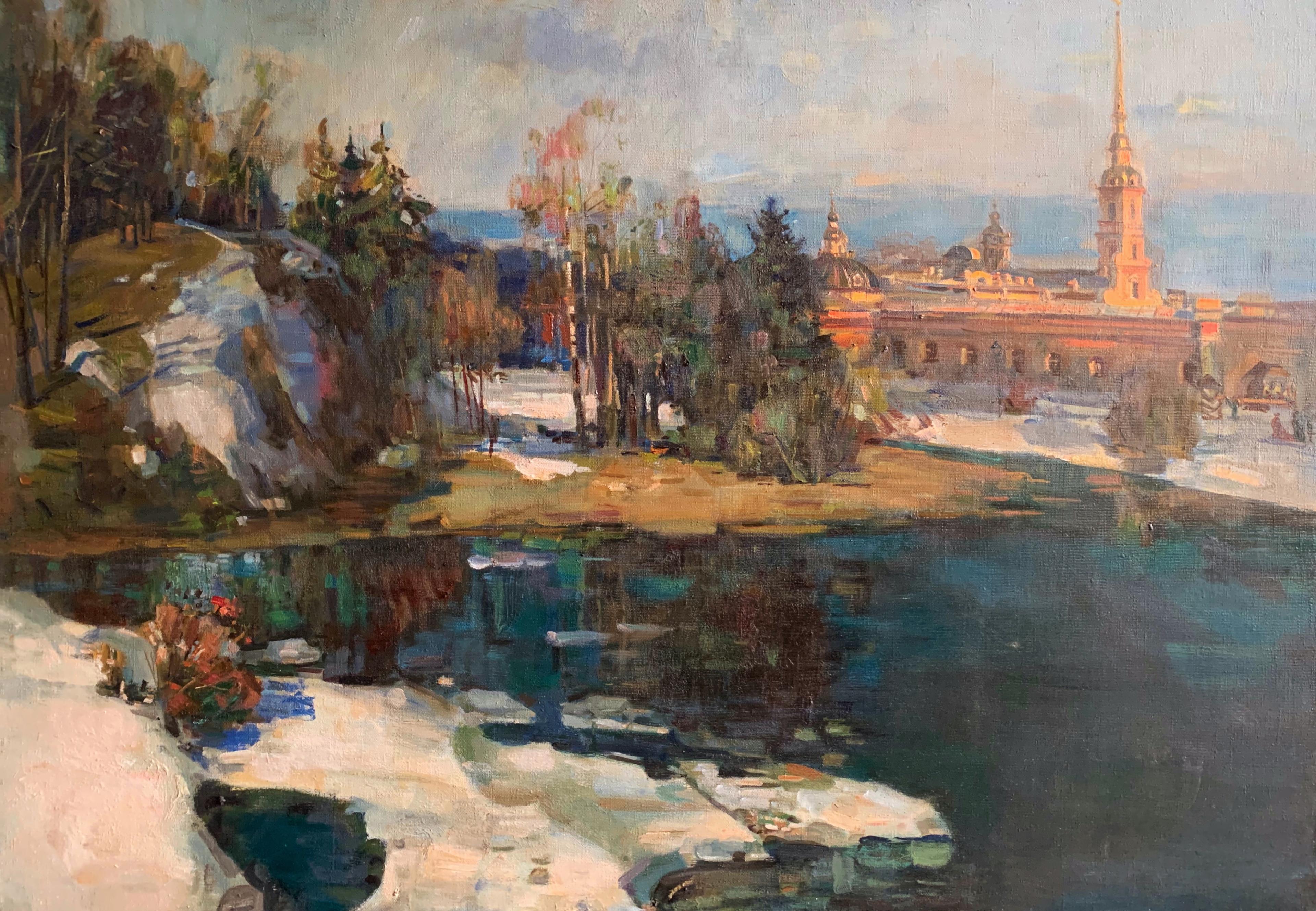 Петропавловский собор. Преобразование . Original modern art painting