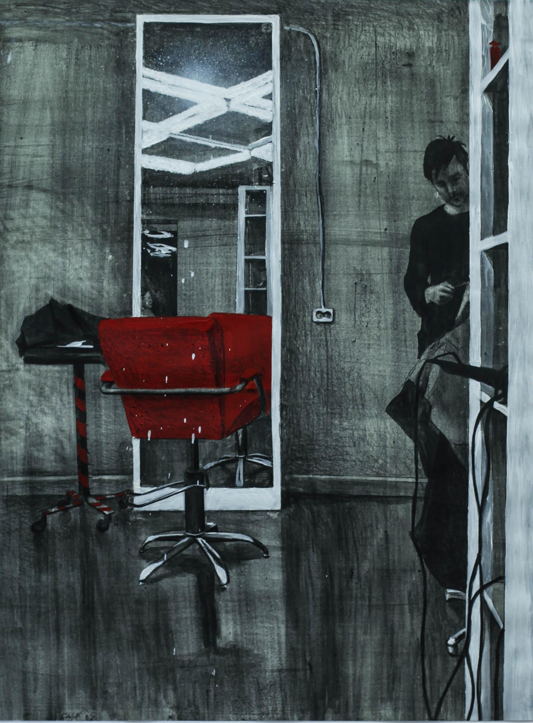 Series Barbershop. Original modern art painting