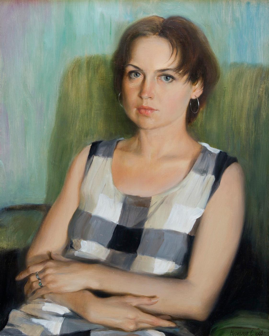 Portrait of Katya. Original modern art painting