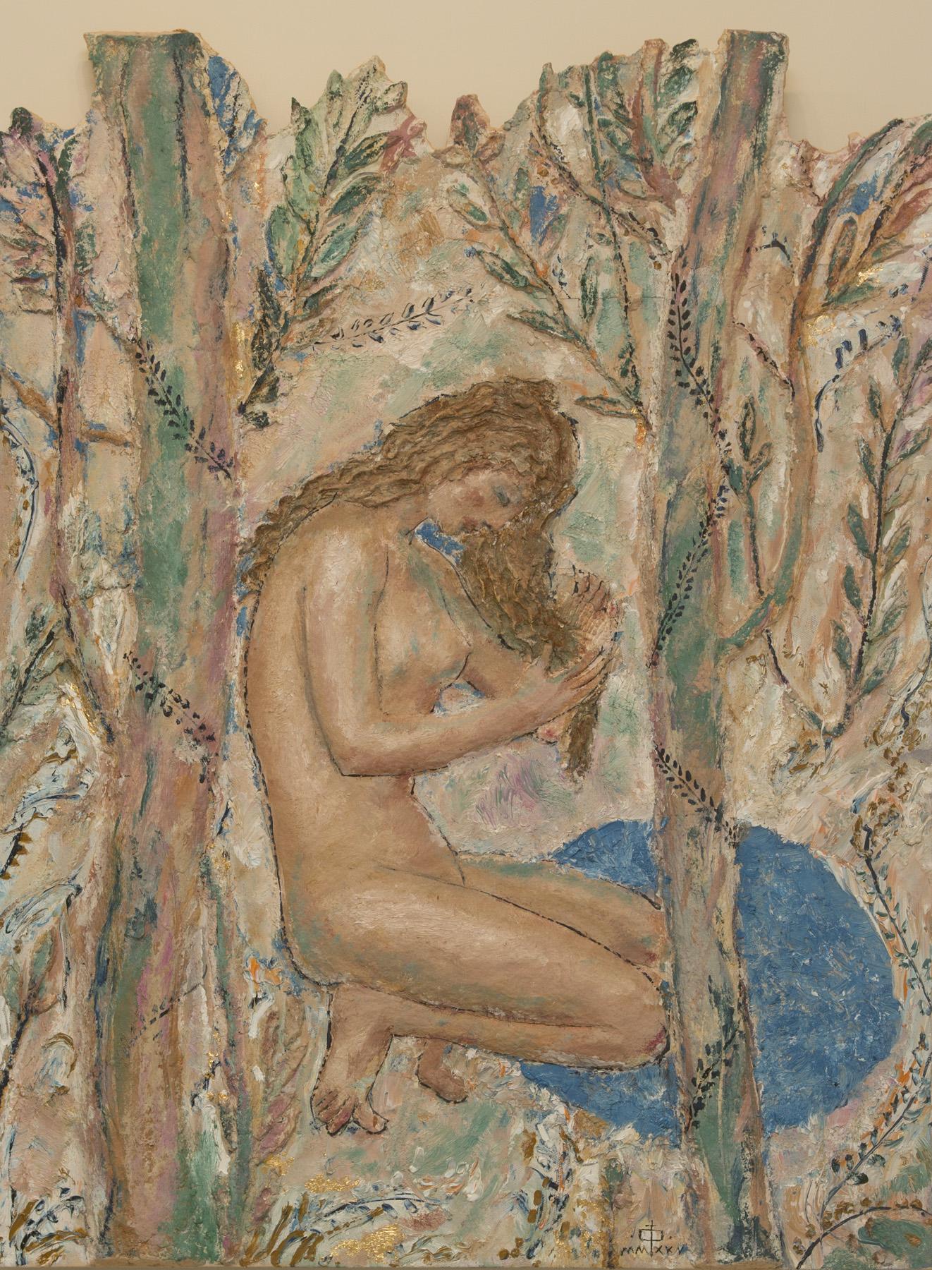 Nymph at the source. Original modern art painting