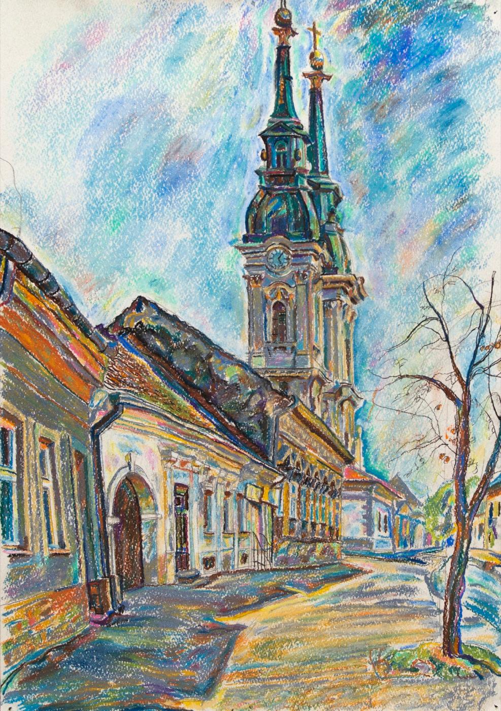 солнечный день, Сербия. Original modern art painting