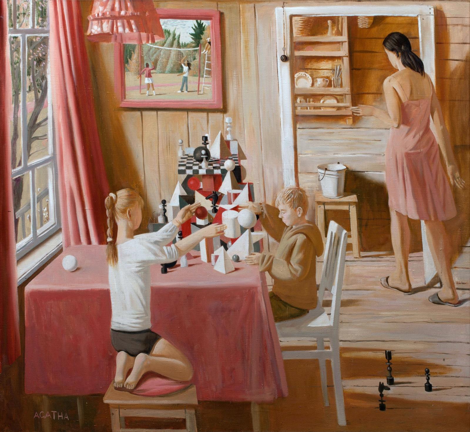 Belaja Agaphya. Original modern art painting