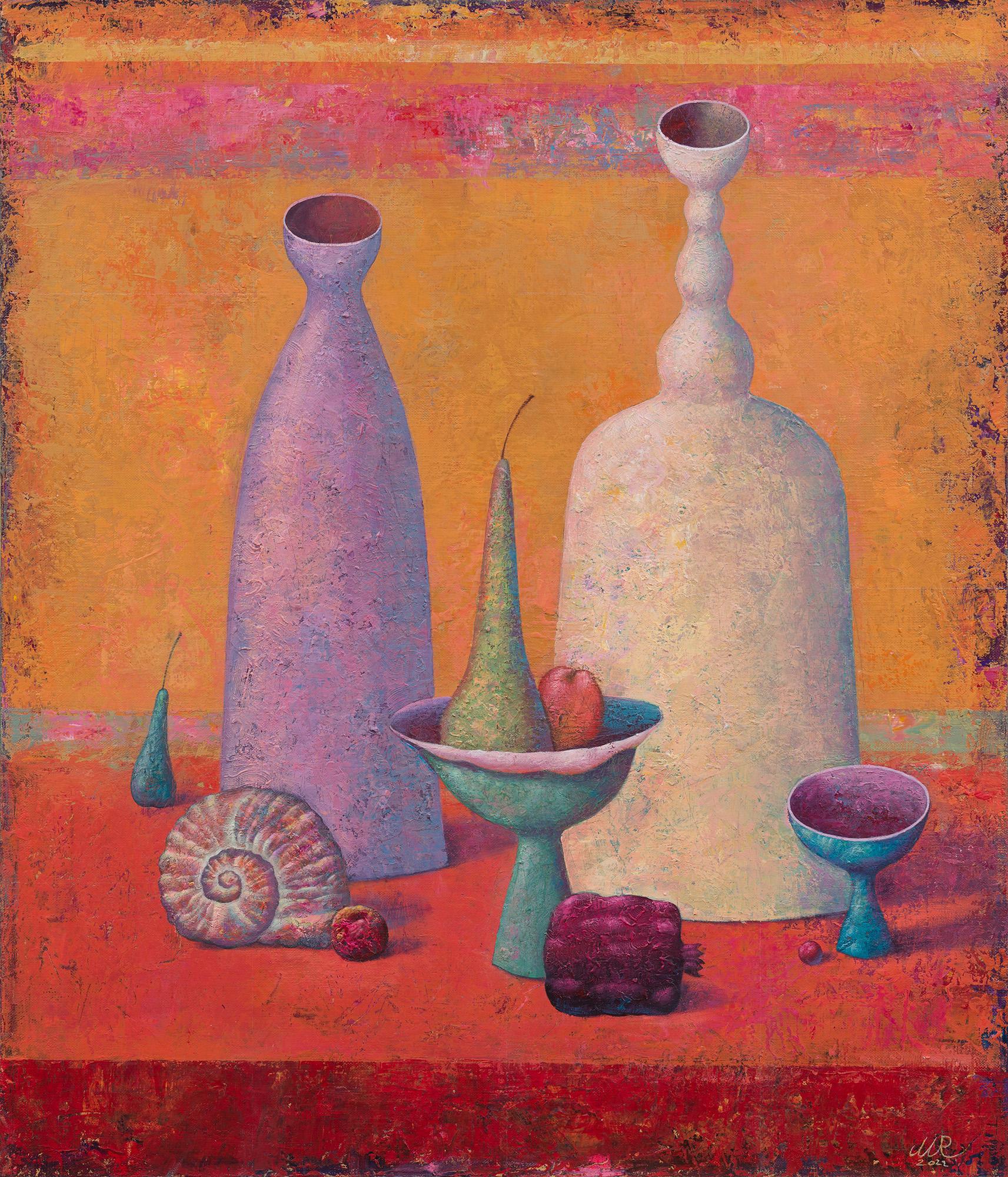 Натюрморт с желтым полотенцем. Original modern art painting