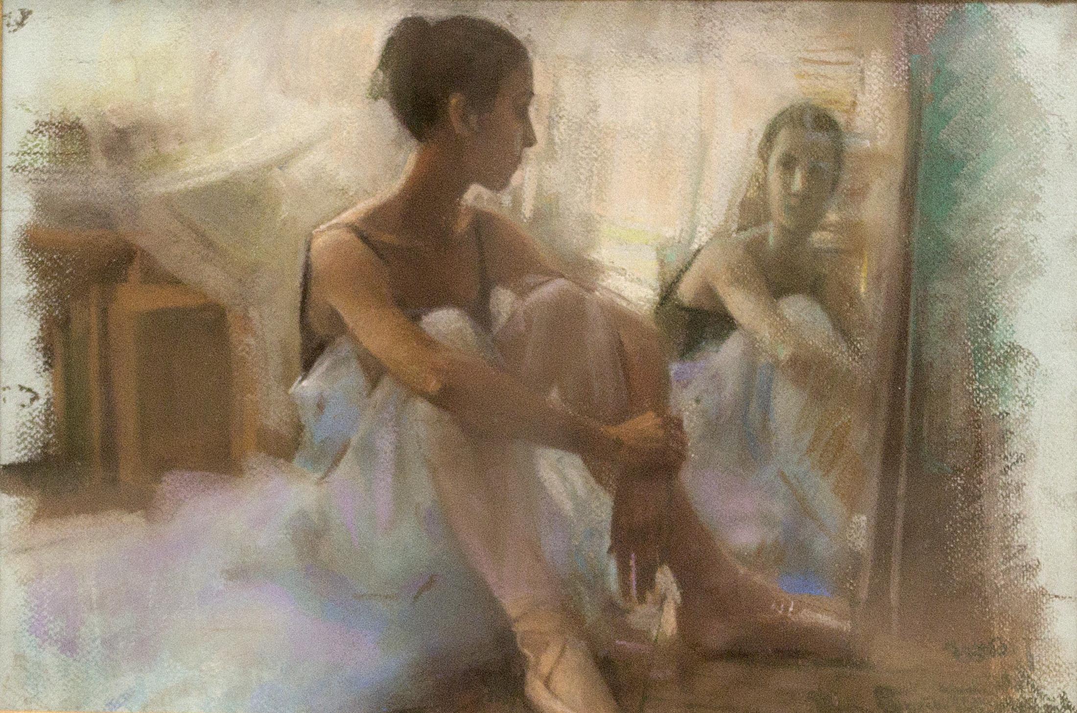 Infront of the mirror. A Petushkova. Original modern art painting