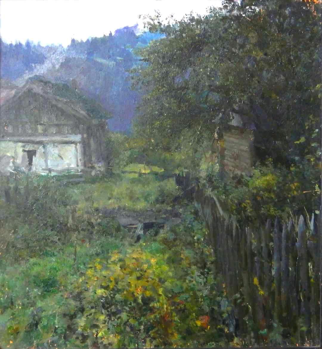 Карпаты.Сараи. Original modern art painting