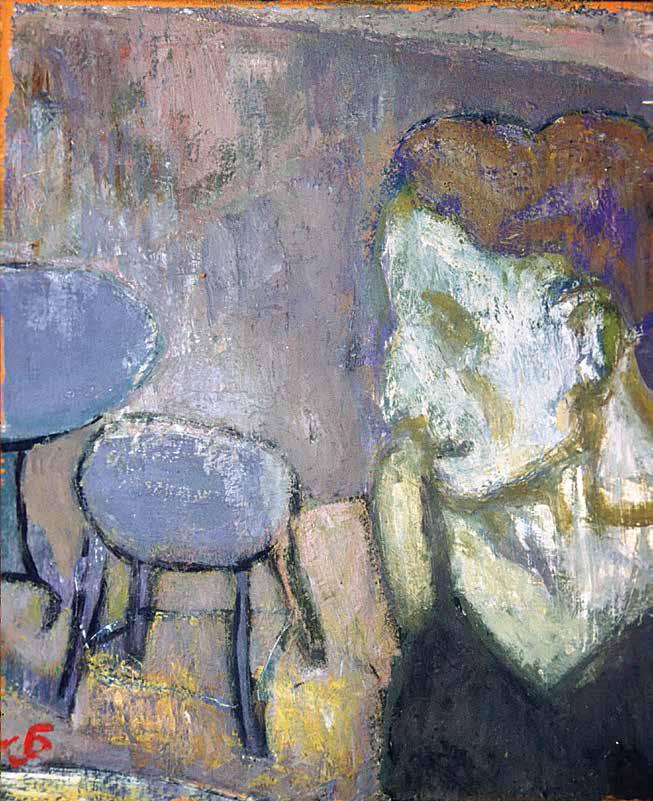 в Caf&#233;, 1978. Original modern art painting