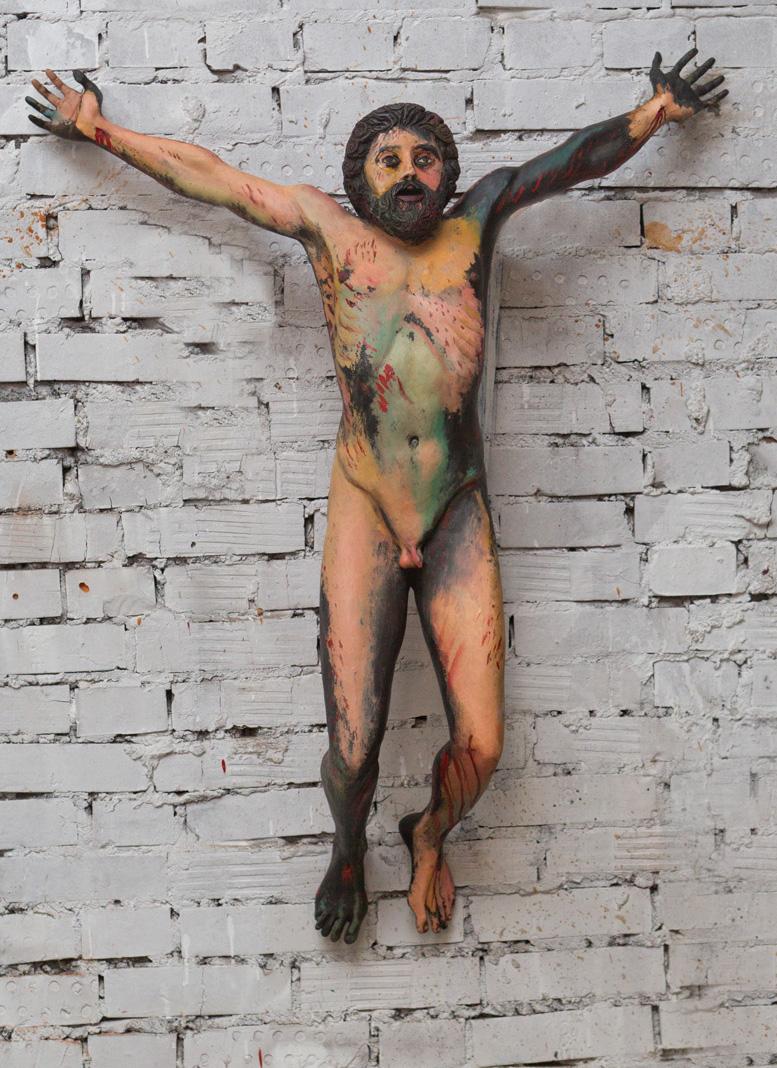 Christ crucified. Original modern art painting