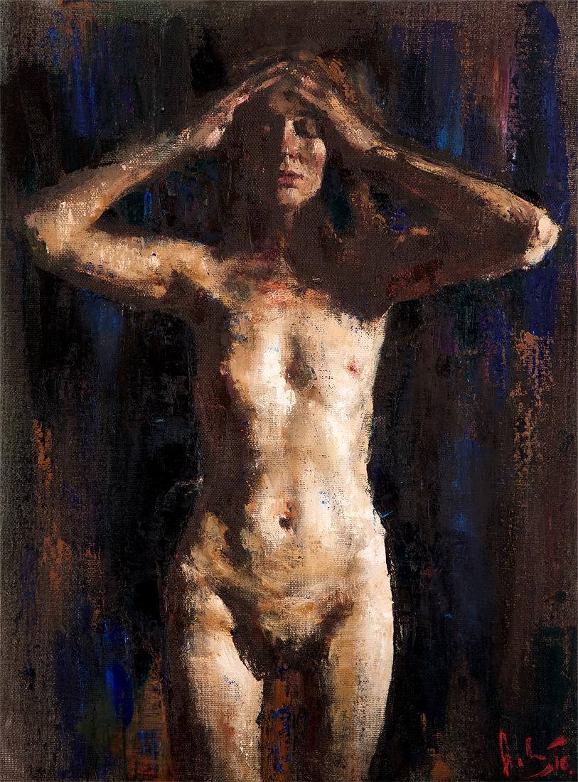 Nude. Original modern art painting