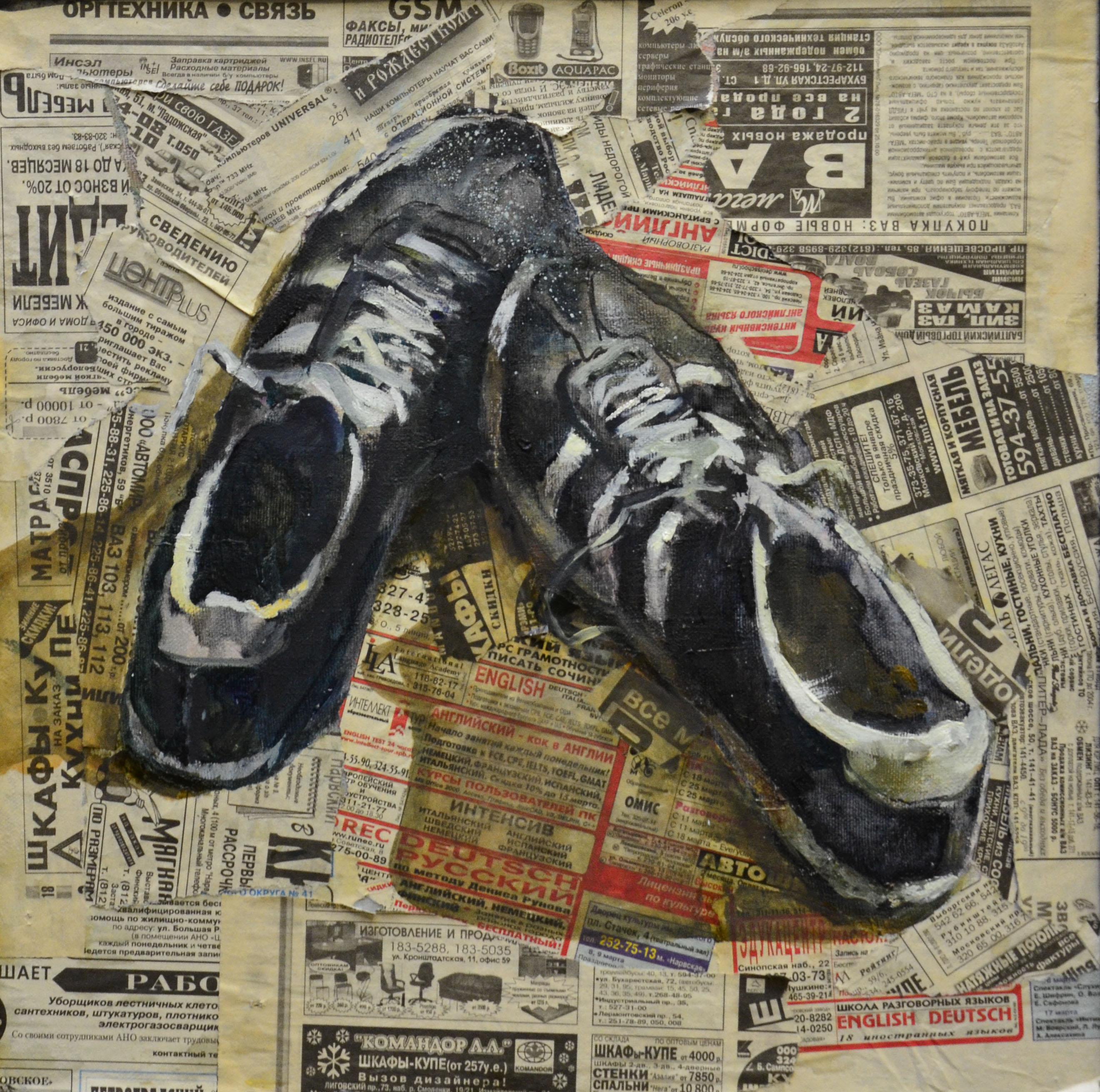 Shoes. Original modern art painting