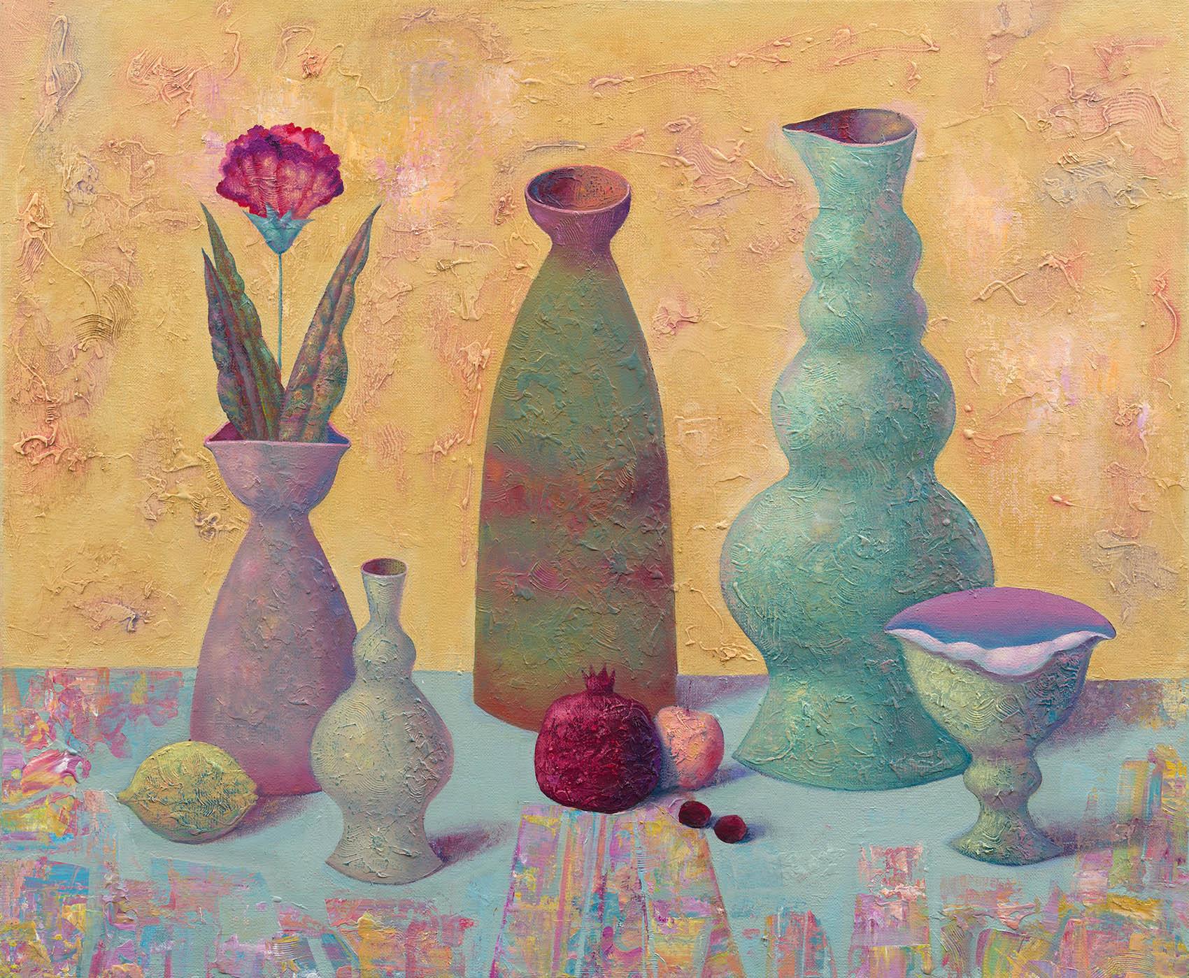 Натюрморт  с гвоздикой. Original modern art painting