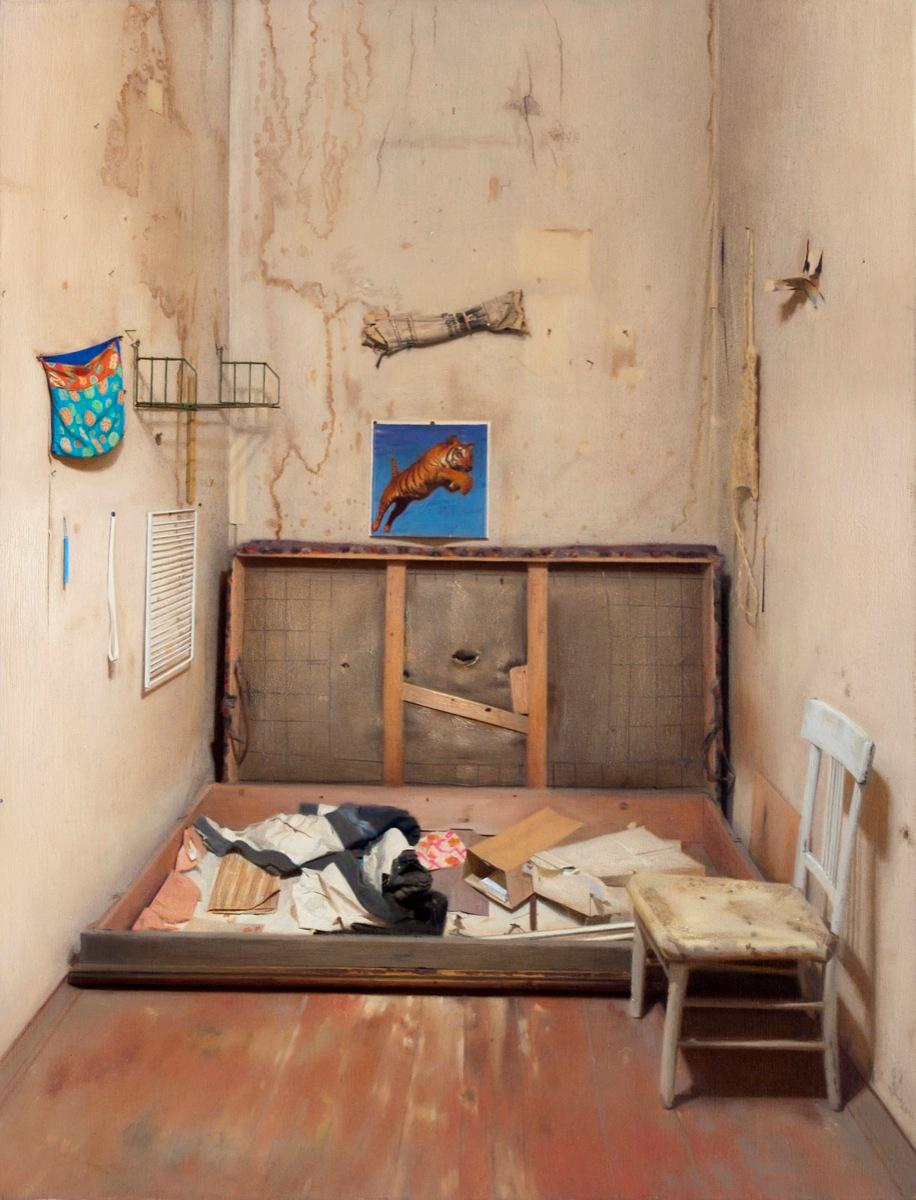 Jump of a tiger. Part I. Original modern art painting