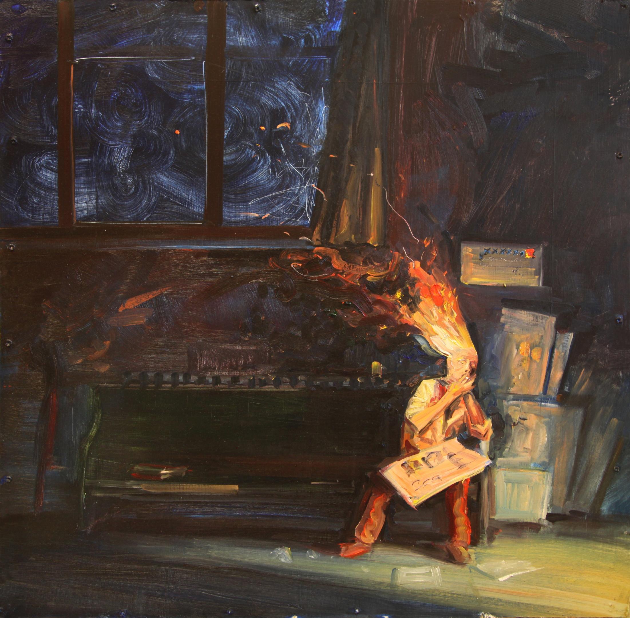 Clausura on the theme "Workshop". 2019. Original modern art painting