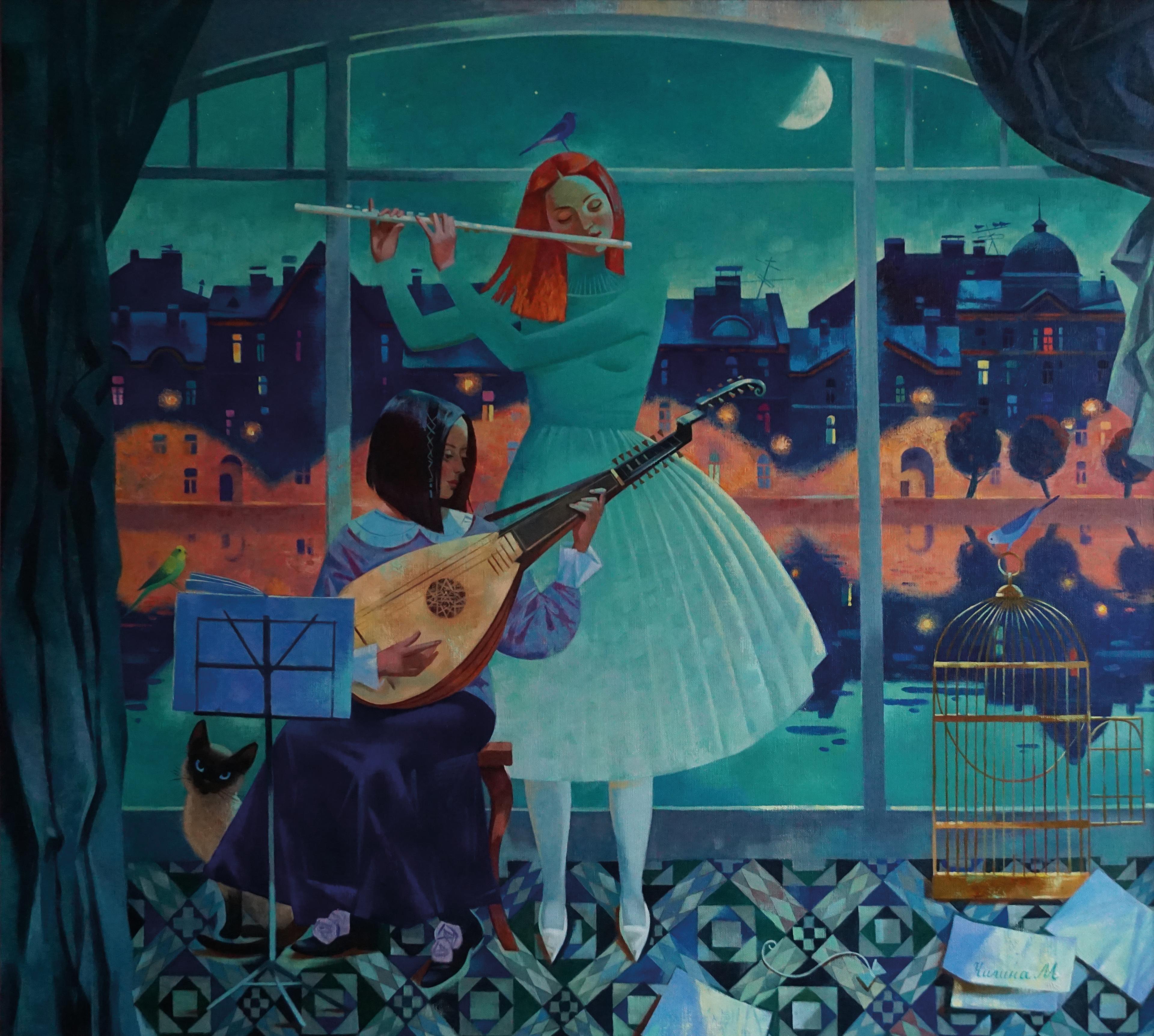 Sounds of the Baroque . Original modern art painting