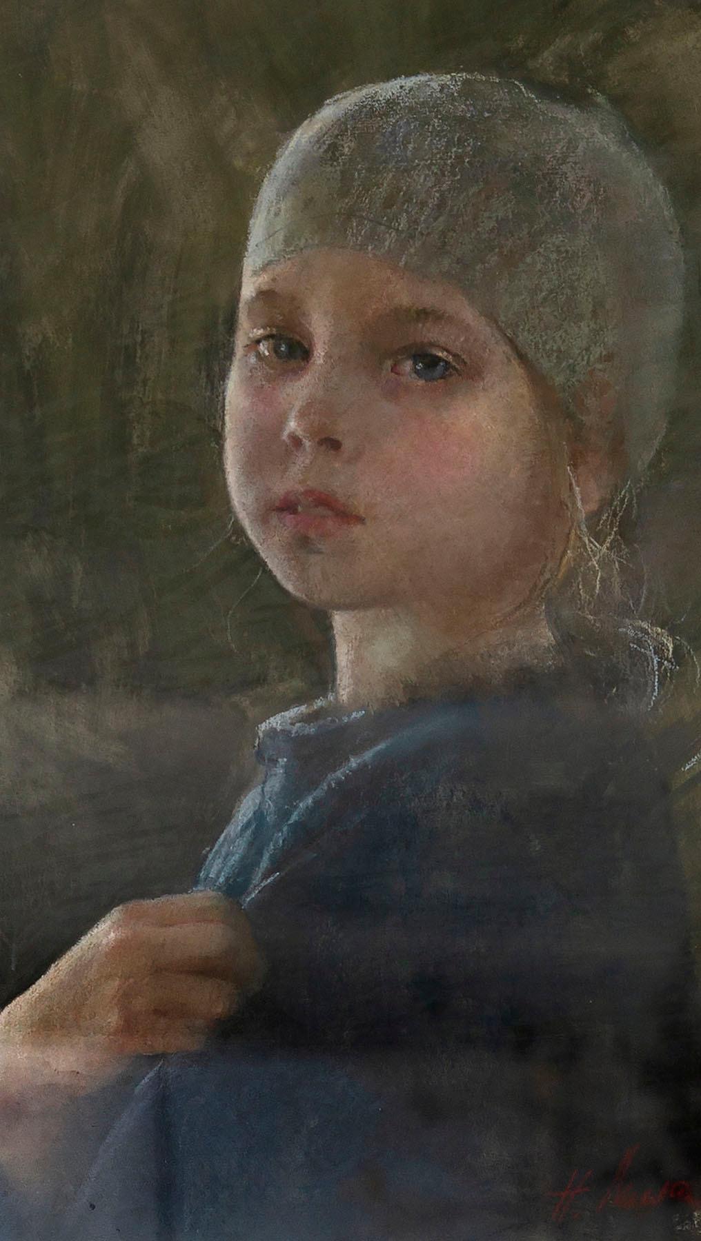 Young poet. Original modern art painting