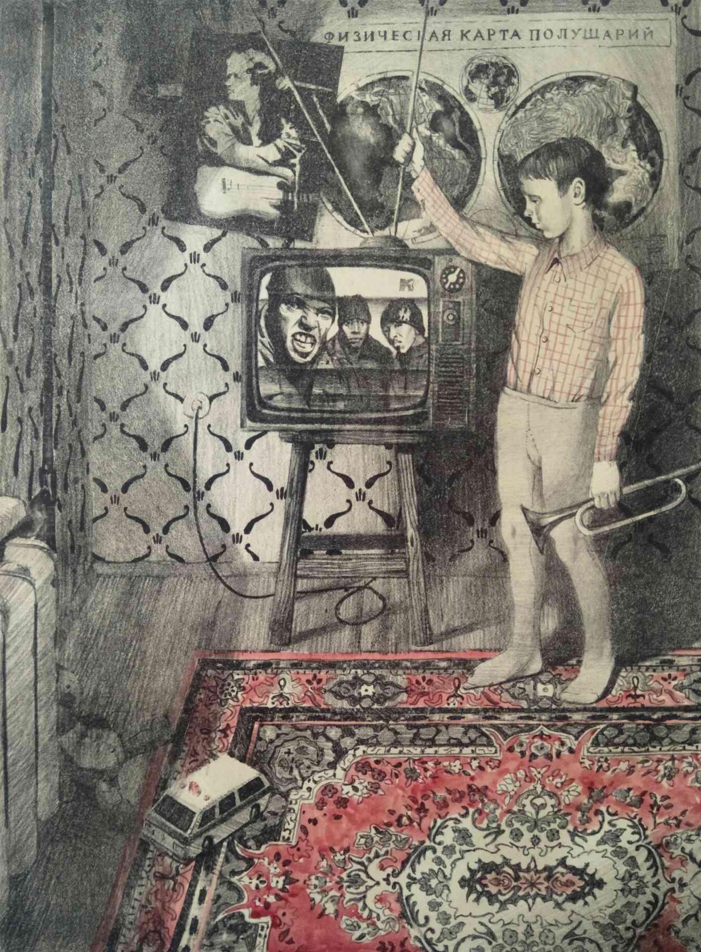 Music. Original modern art painting