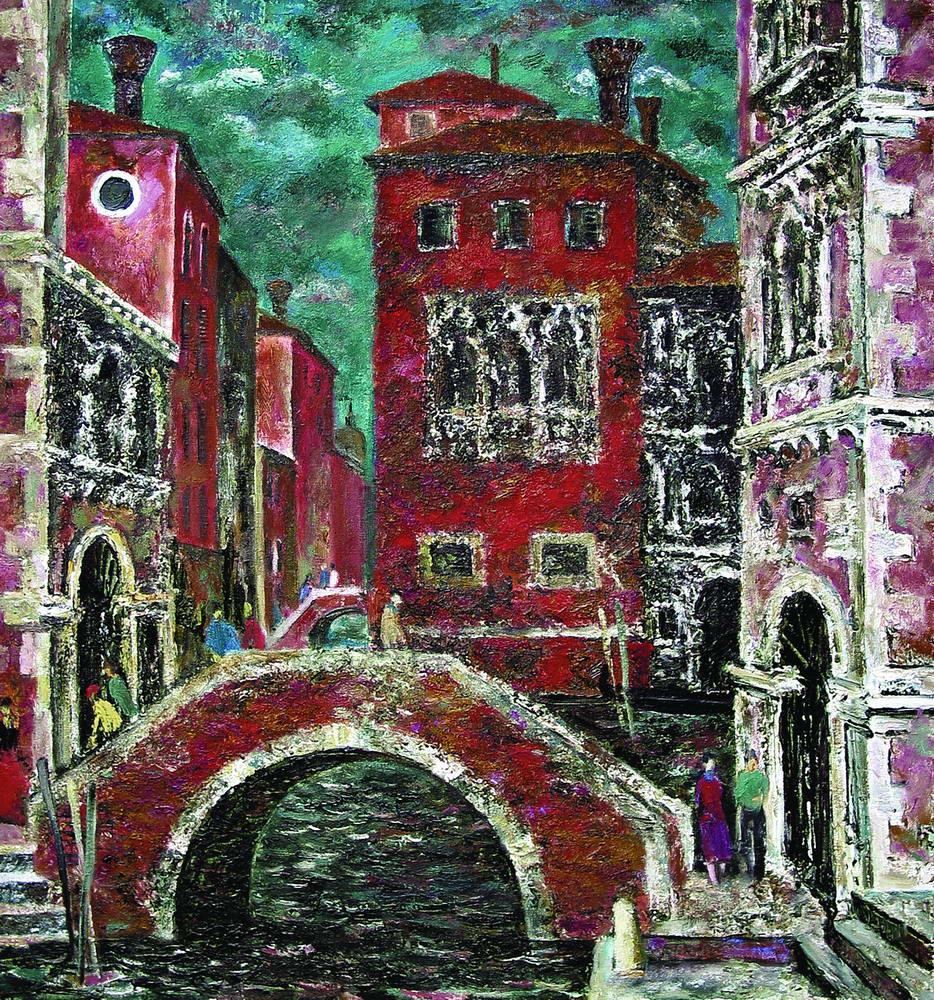 Venice landscape. Original modern art painting