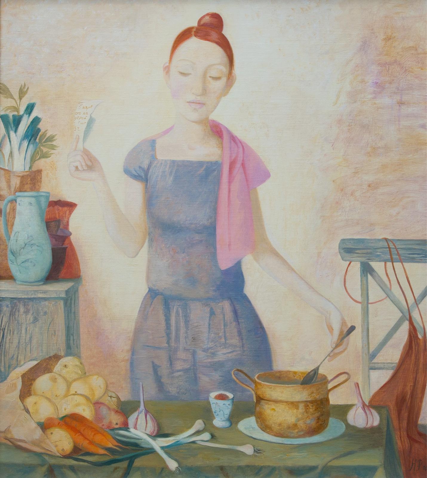 Cooking impression. Original modern art painting