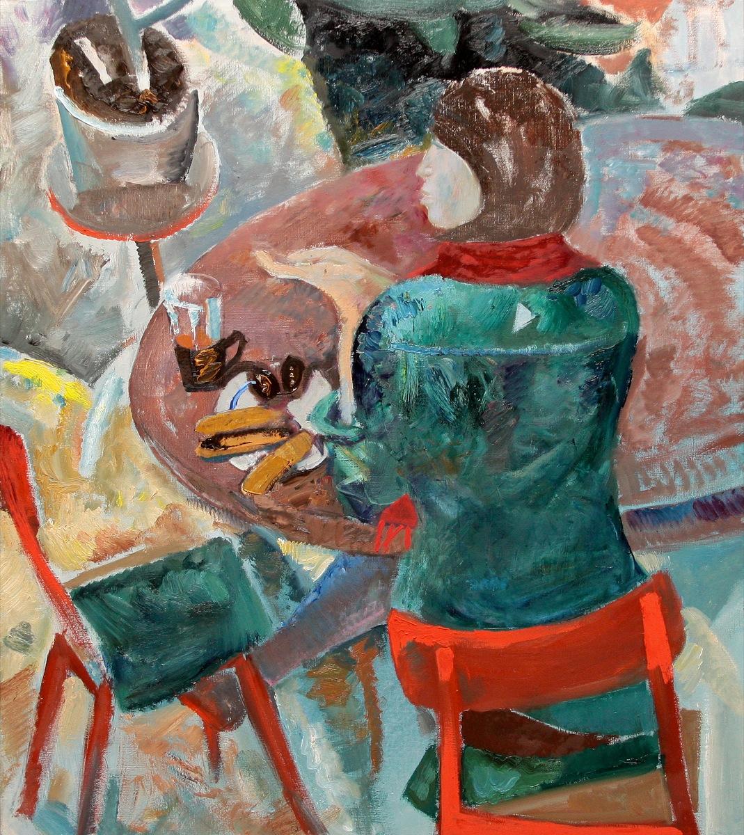 在演播室. Original modern art painting