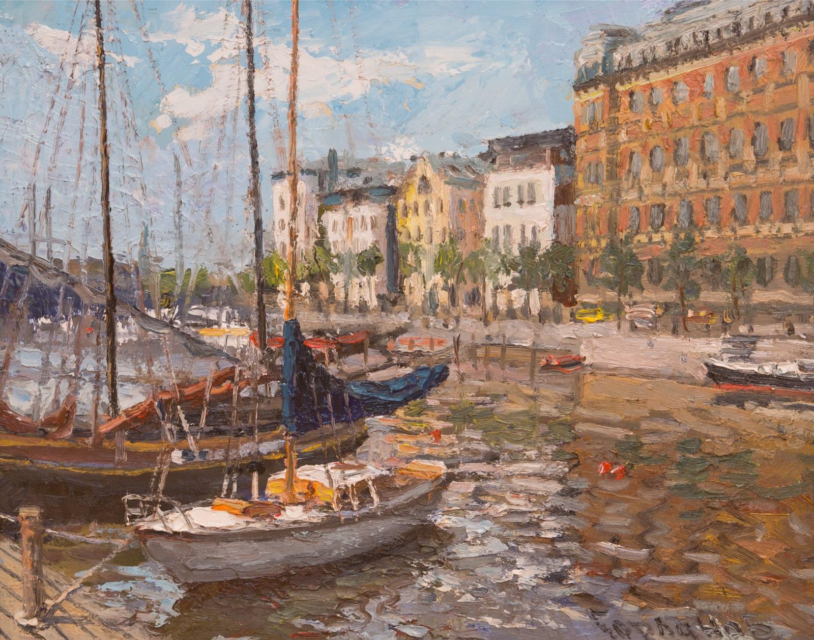 Helsinki. Original modern art painting