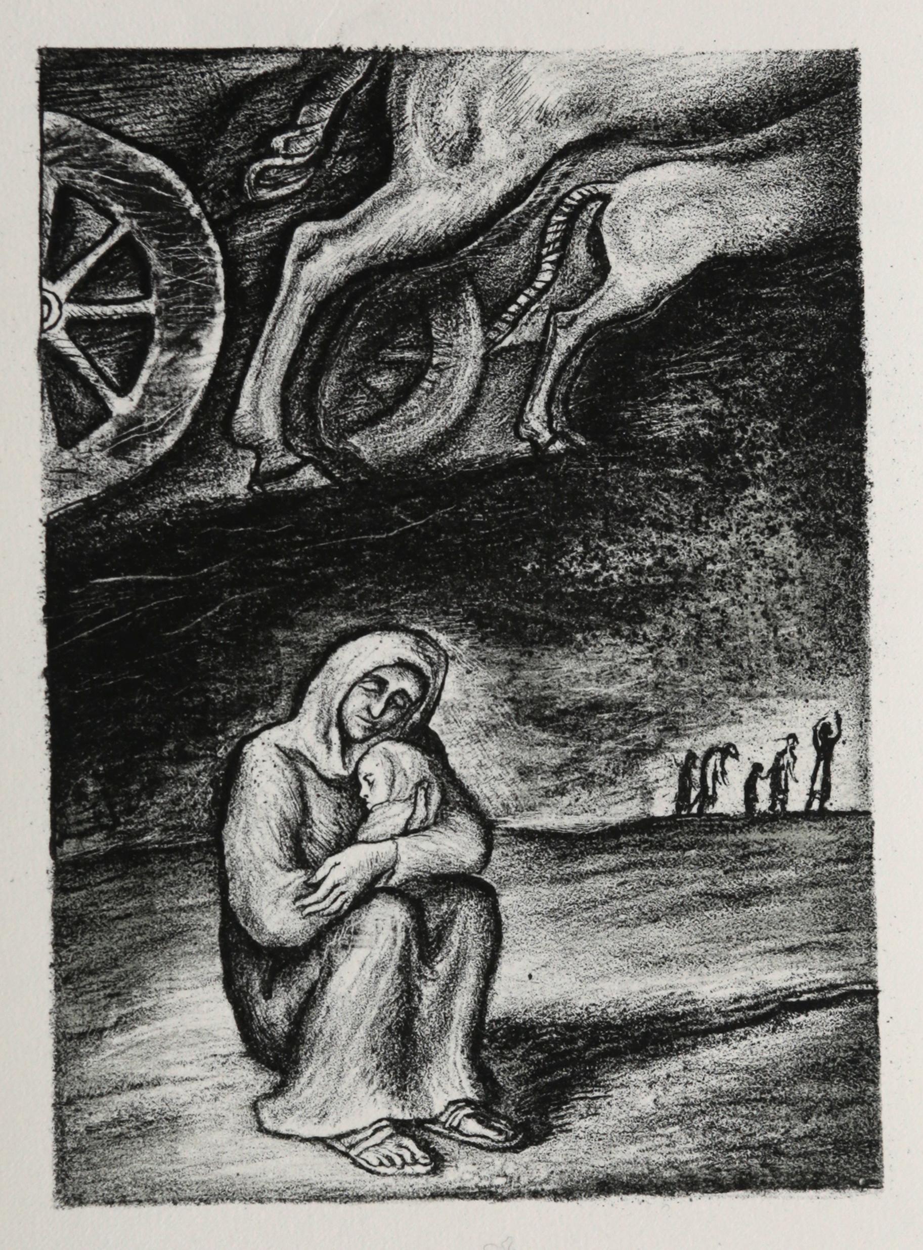 插图先知以赛亚书. Original modern art painting