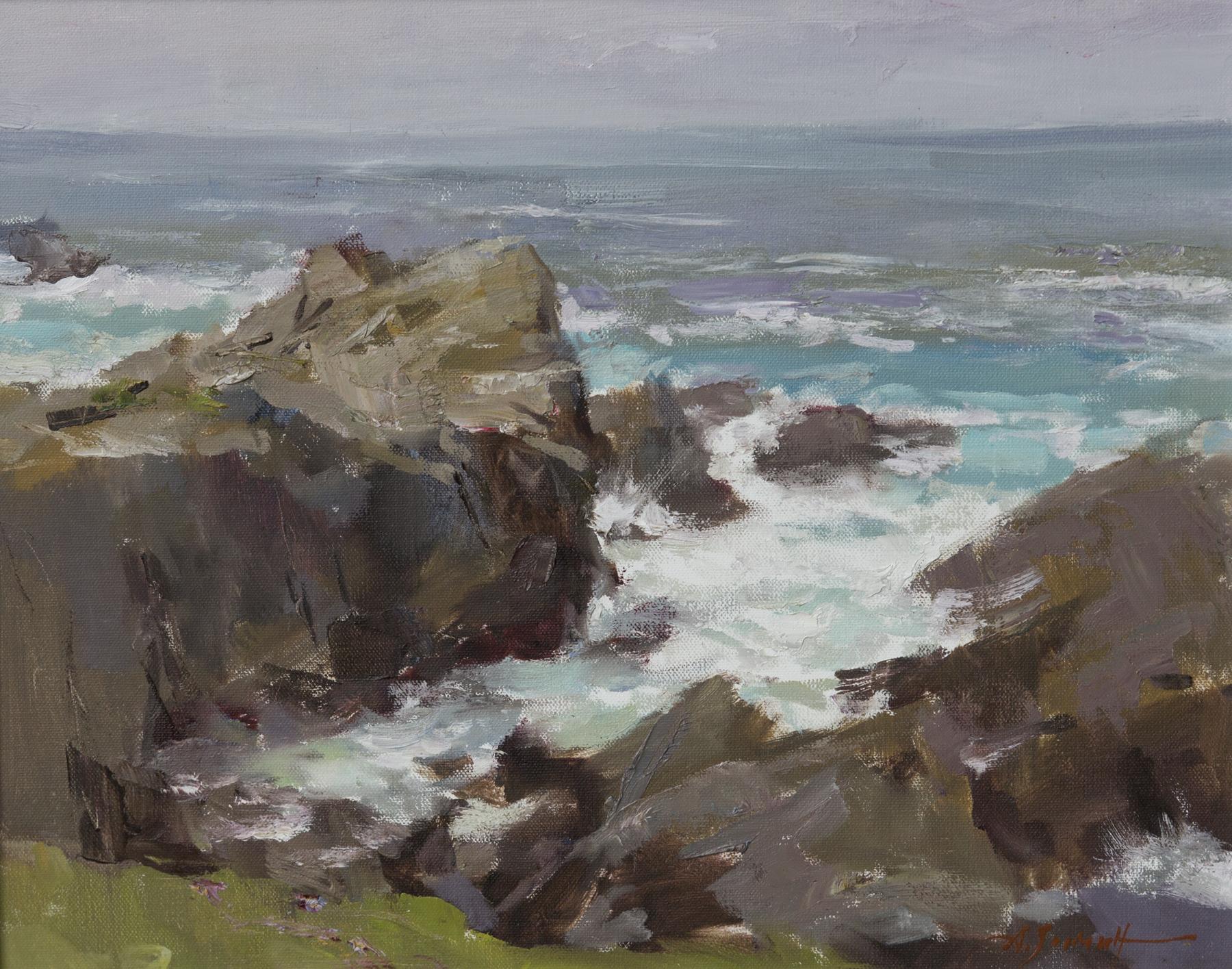 Point lobos. Original modern art painting