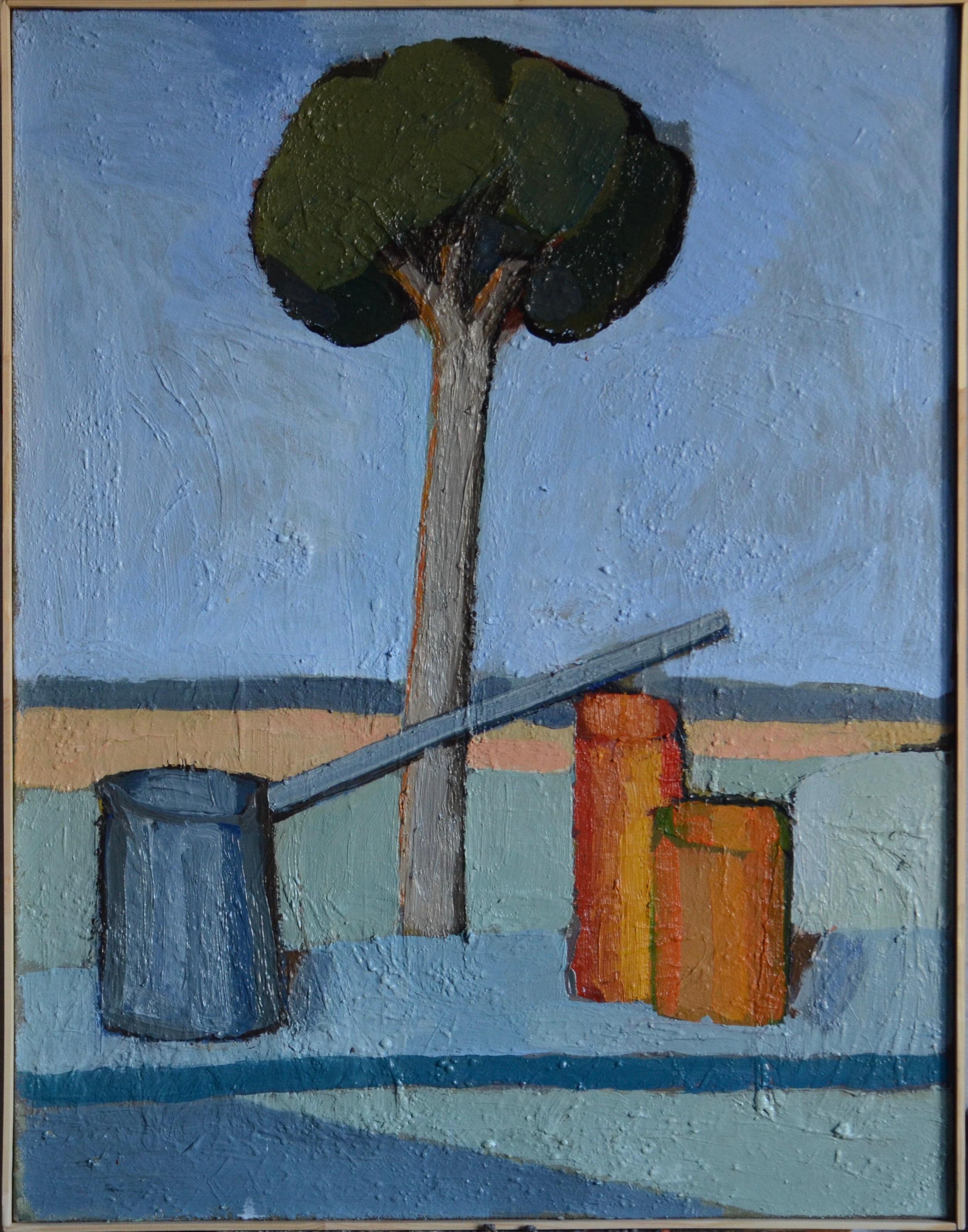 Still Life in a Landscape. Original modern art painting