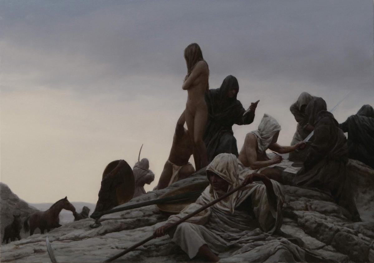 博客启示录骑士. Original modern art painting