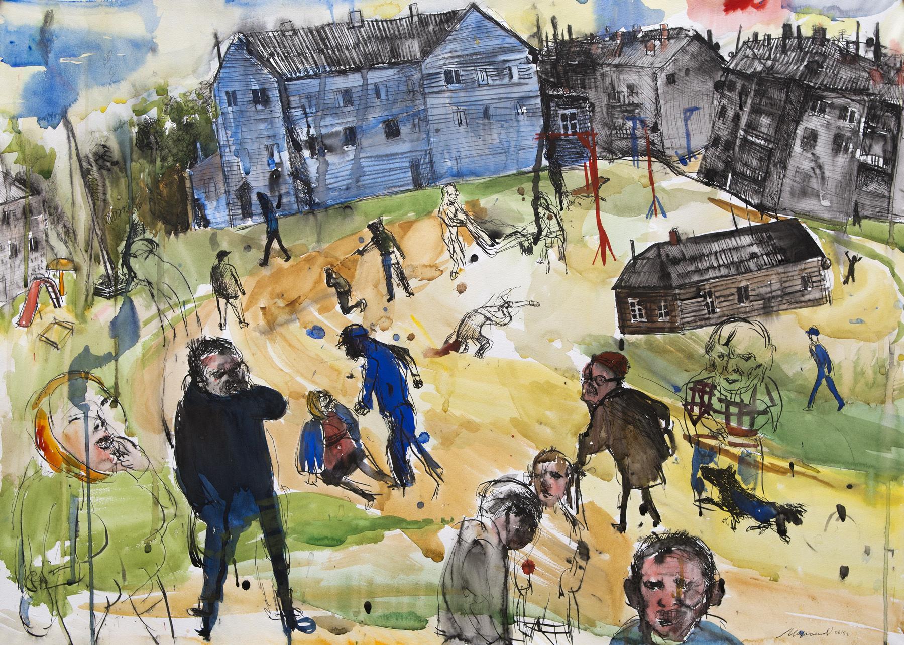 "From the series Velikiy Ustug". Original modern art painting