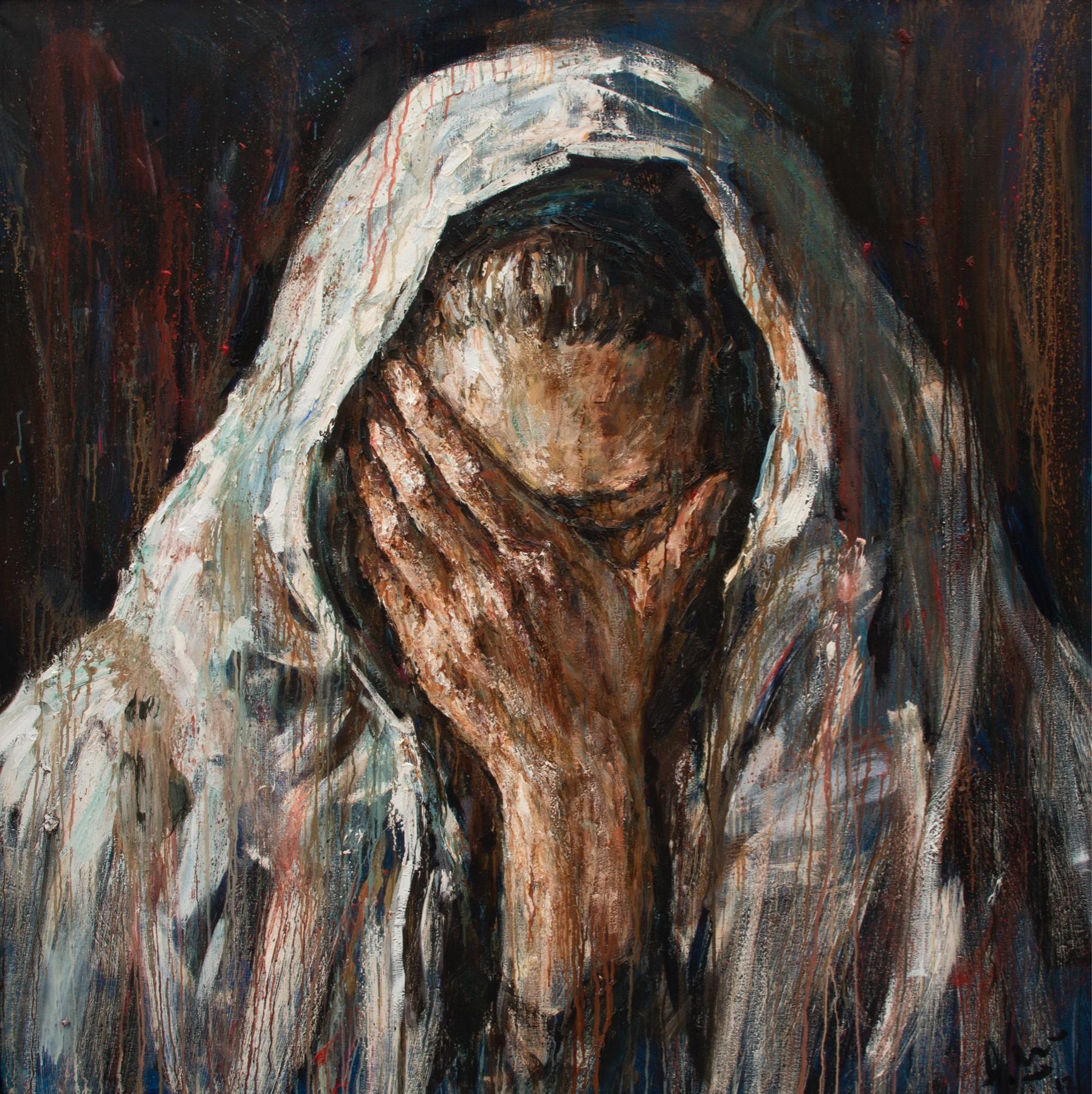 Lamentation.. Original modern art painting