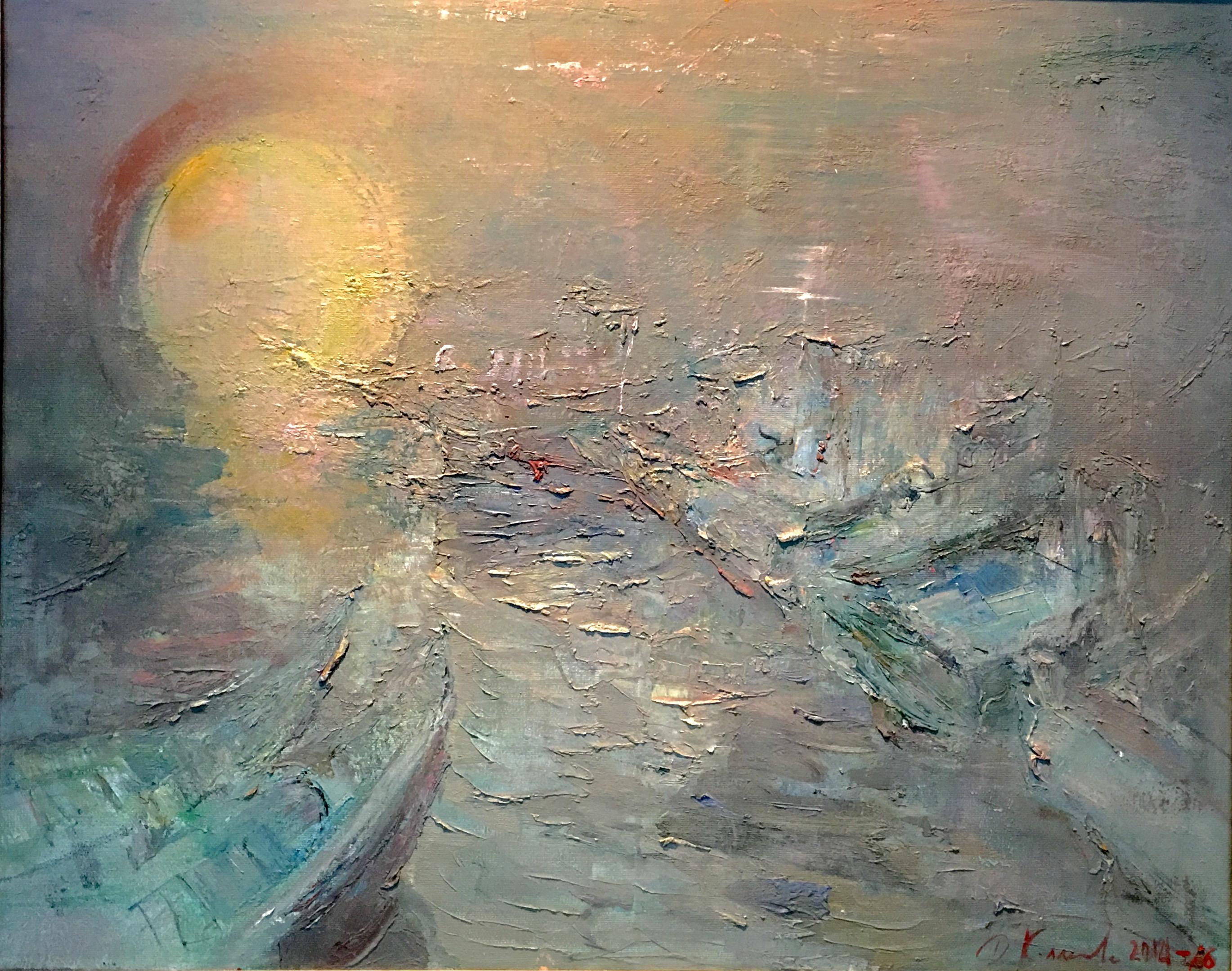 Tsindao. Boats. Original modern art painting