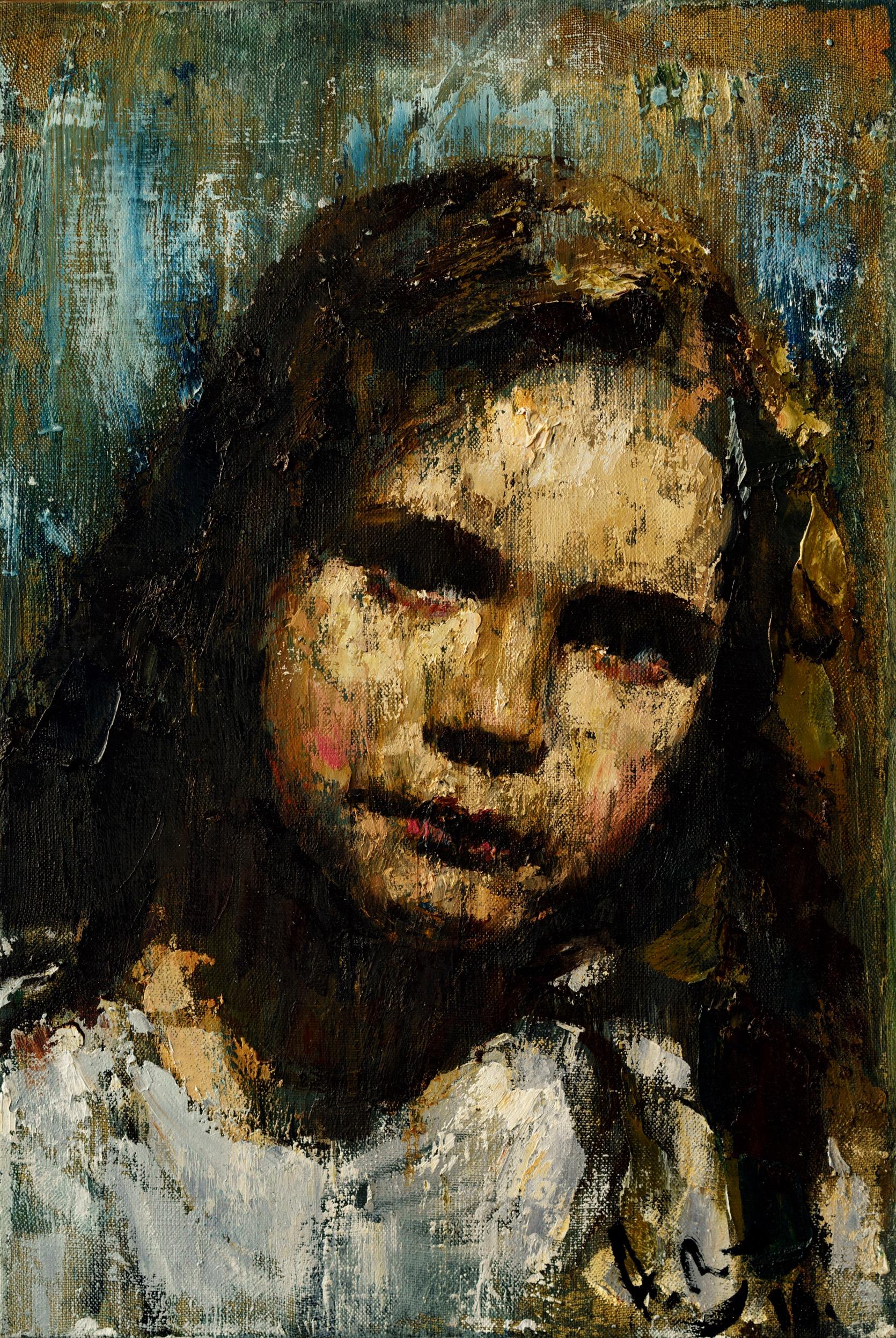 девушка в Белом. Original modern art painting