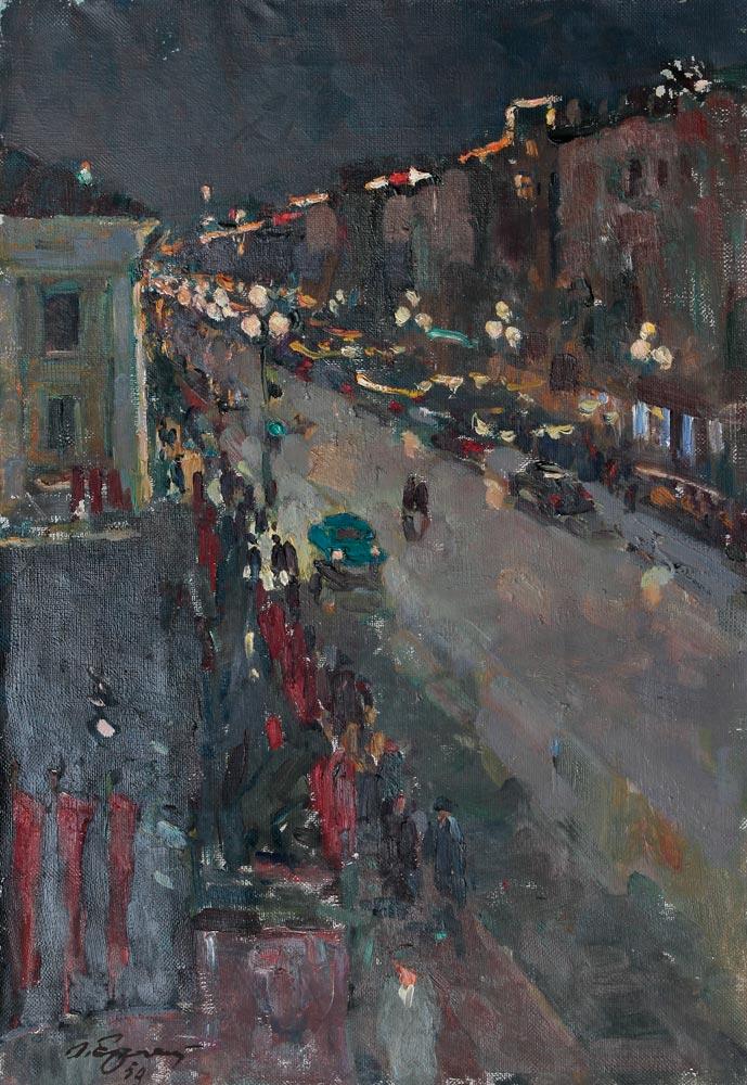 涅瓦大街今晚. Original modern art painting