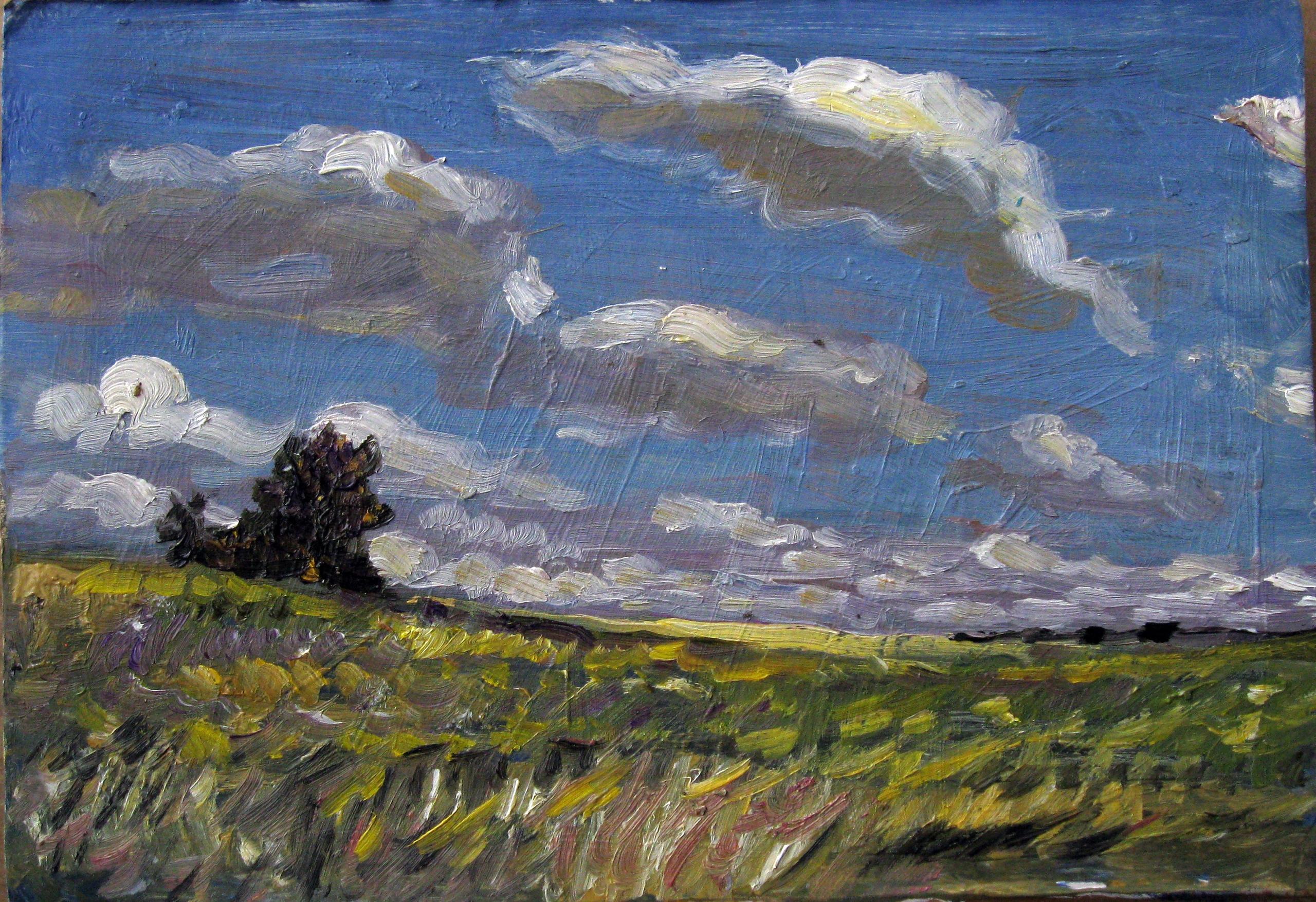 Windy day. 2015. Original modern art painting